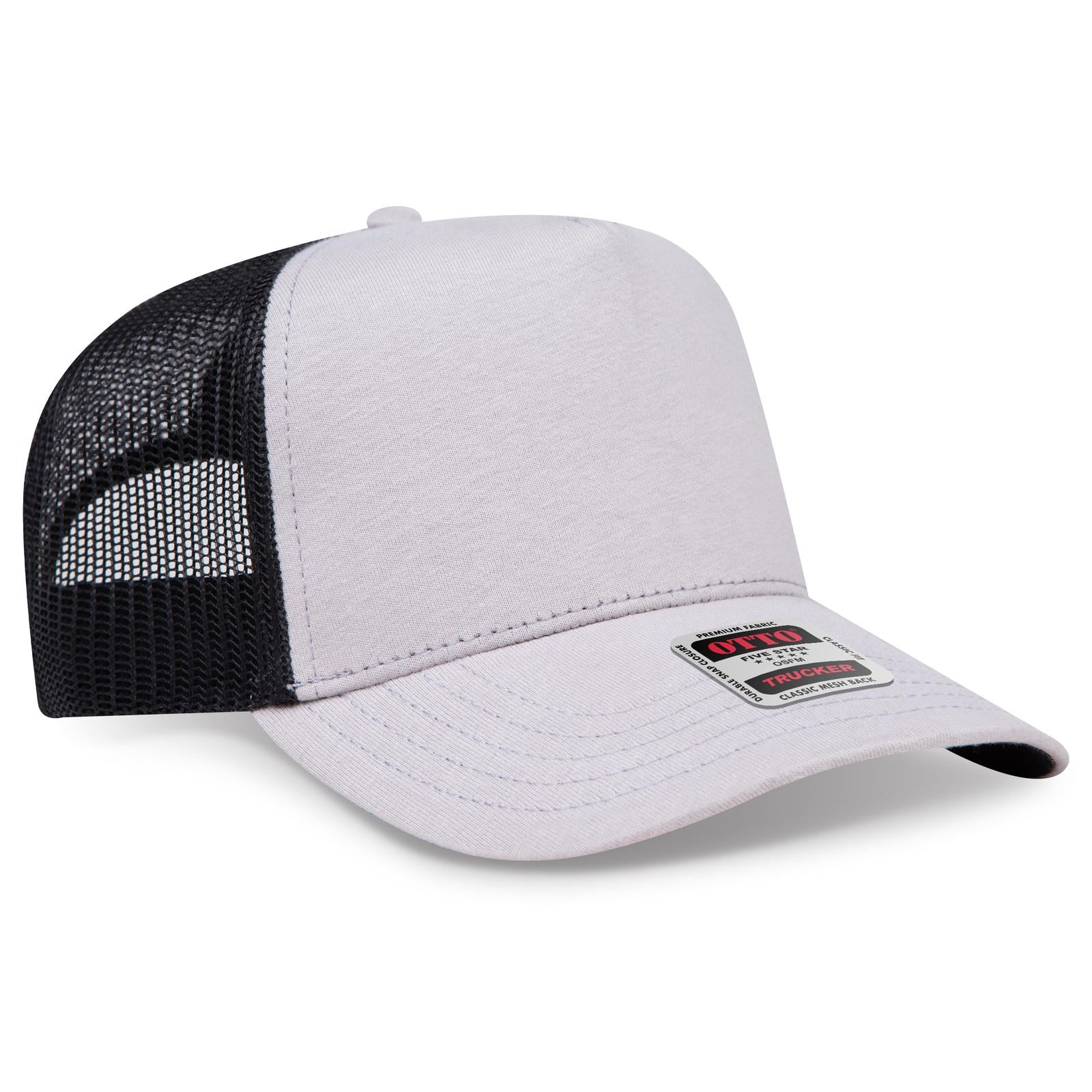 Custom Embroidered or DTF Printed - OTTO CAP® 5 Panel Mid Profile Mesh Back Trucker Hat
