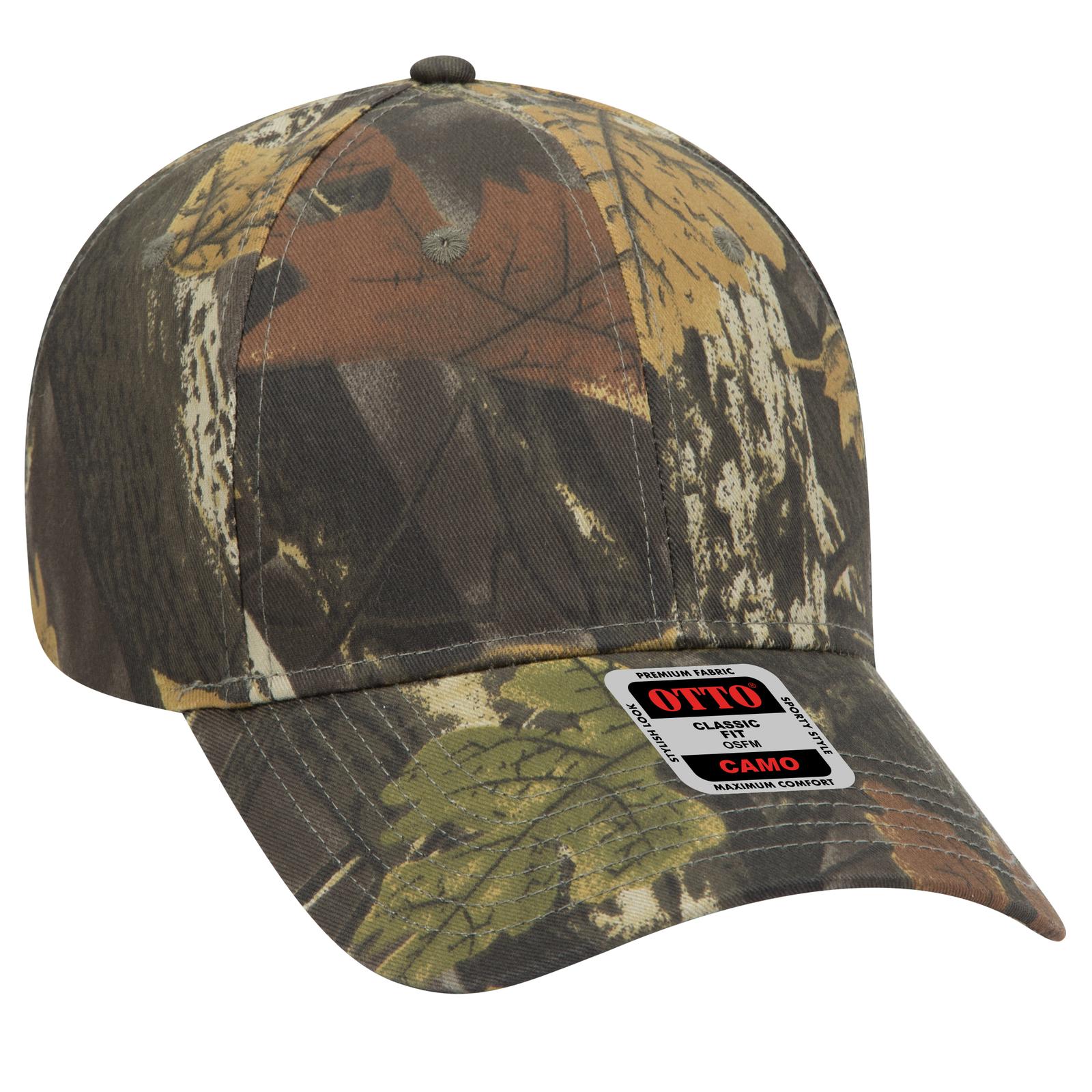 Custom Embroidered or DTF Printed - OTTO CAP® Camouflage 6 Panel Low Profile Baseball Cap