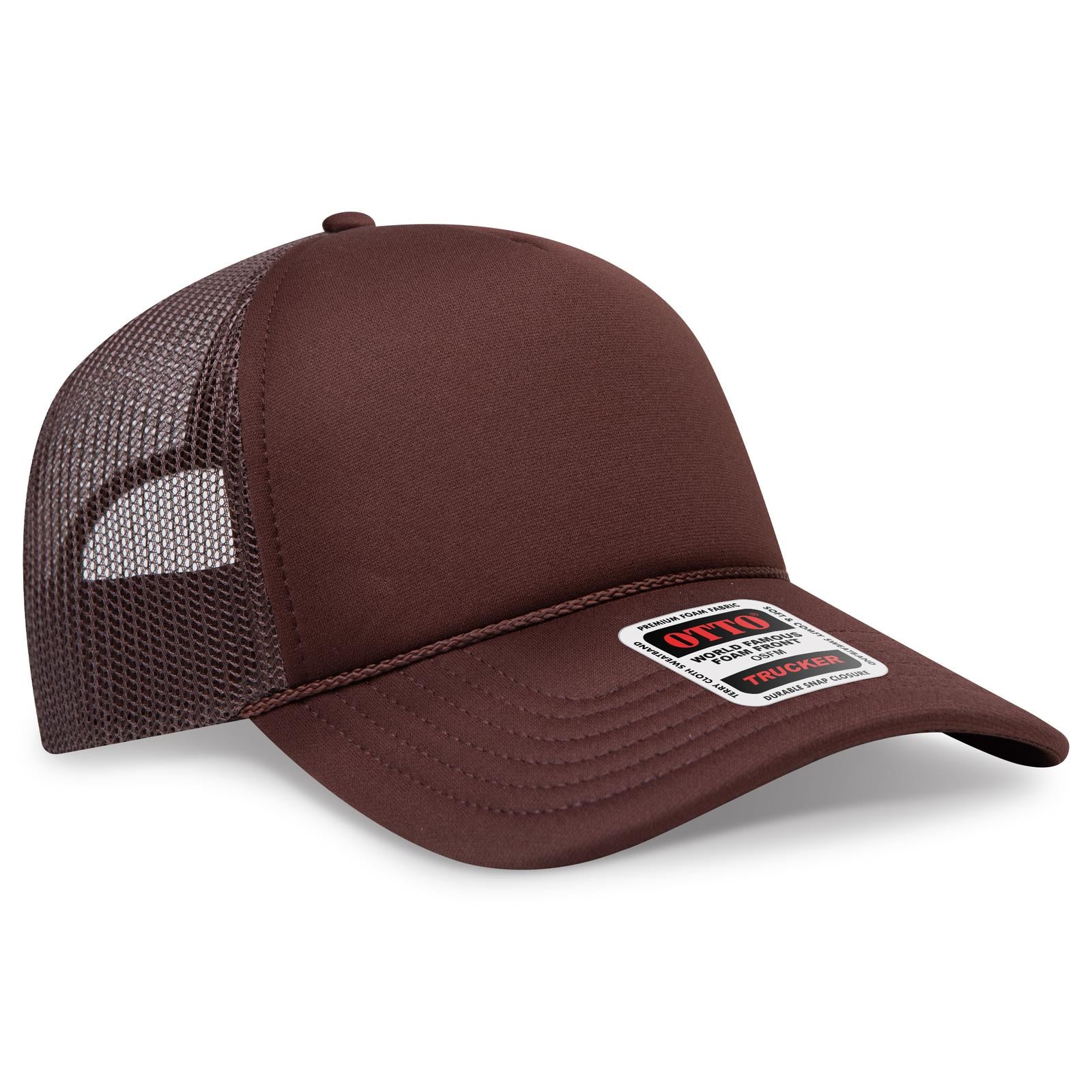 Custom Embroidered or DTF Printed - OTTO CAP® 5 Panel Low Profile Mesh Back Trucker Hat