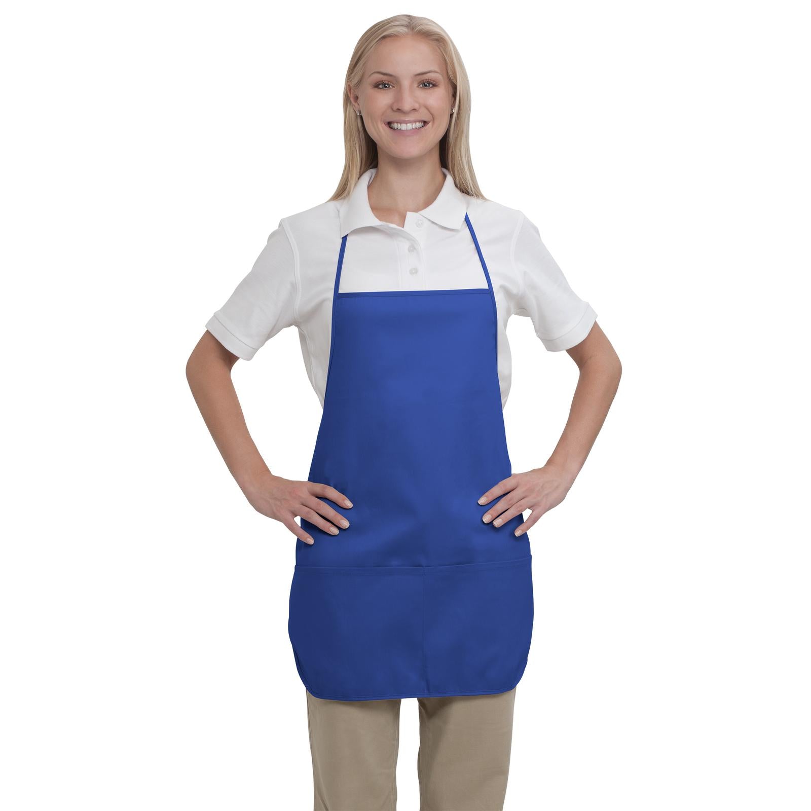 Custom Embroidered or DTF Printed - OTTO 2 Pocket Medium Bib Apron