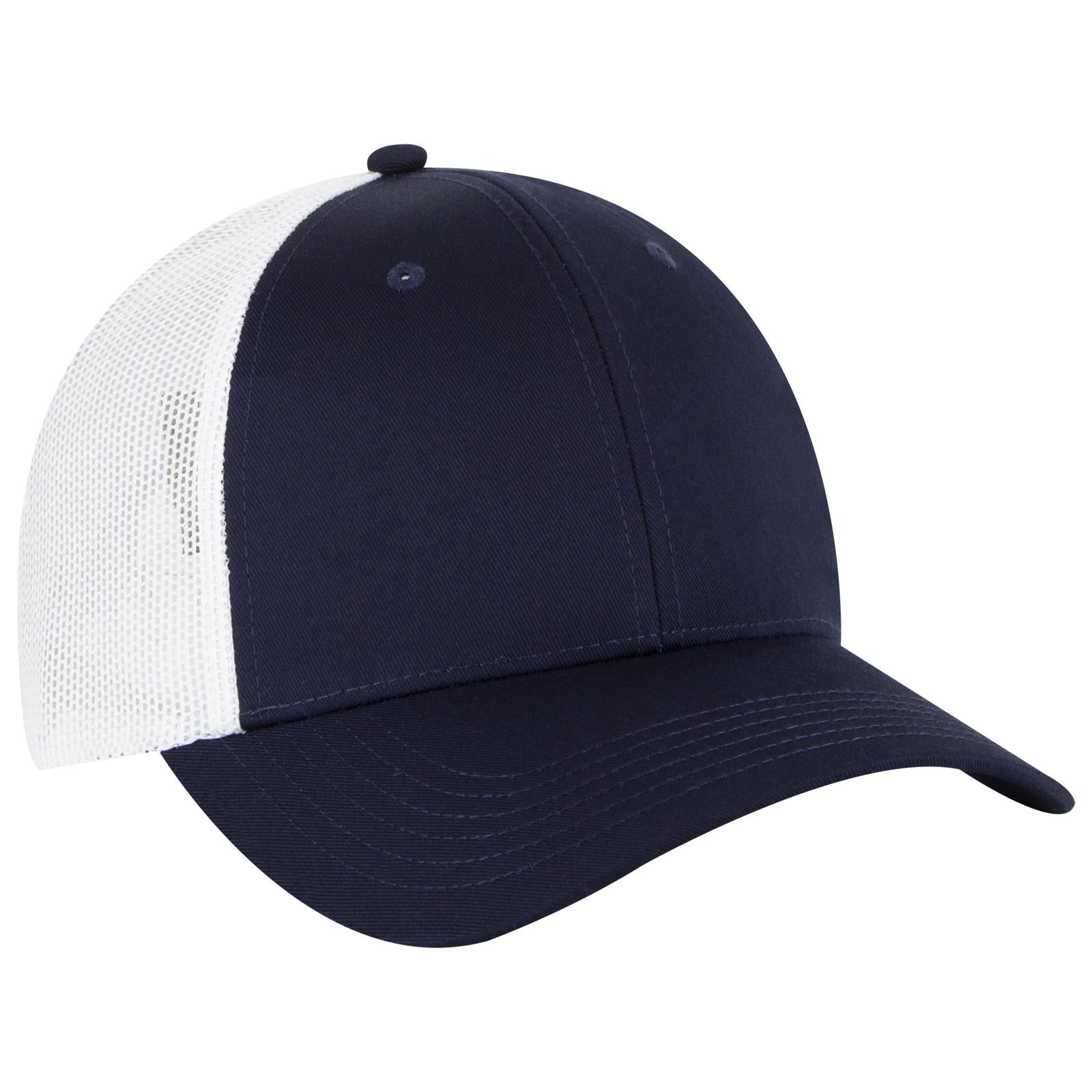 Custom Embroidered or DTF Printed - OTTO CAP® 6 Panel Low Profile Mesh Back Trucker Hat