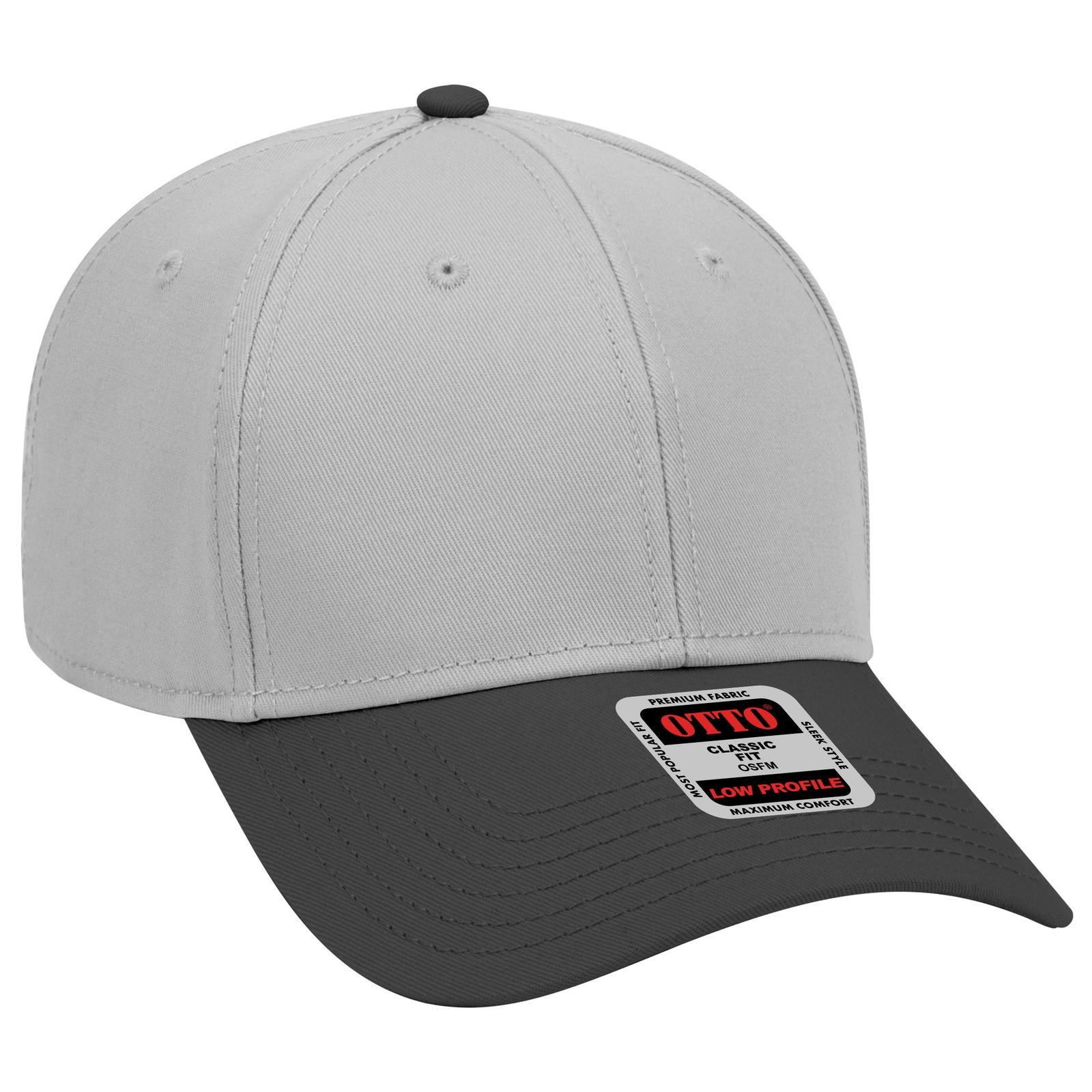Custom Embroidered or DTF Printed - OTTO CAP® 6 Panel Low Profile Baseball Cap
