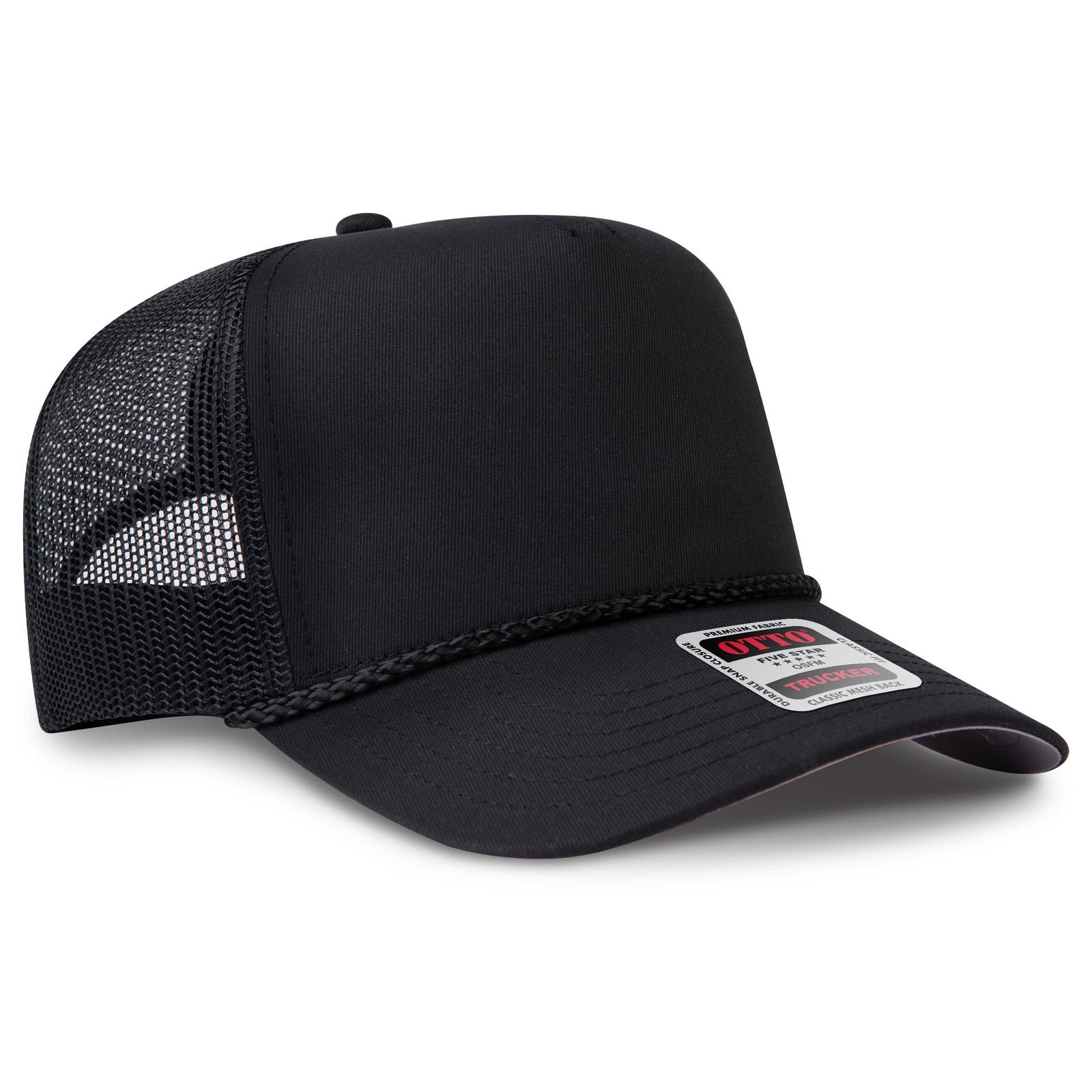 Custom Embroidered or DTF Printed - OTTO CAP® 5 Panel Mid Profile Mesh Back Trucker Hat