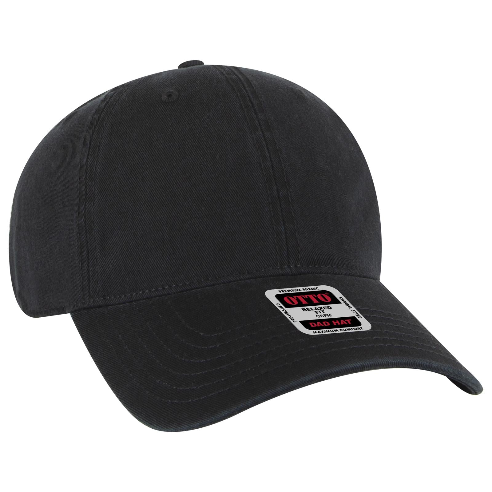 Custom Embroidered or DTF Printed - OTTO CAP® 6 Panel Low Profile Dad Hat