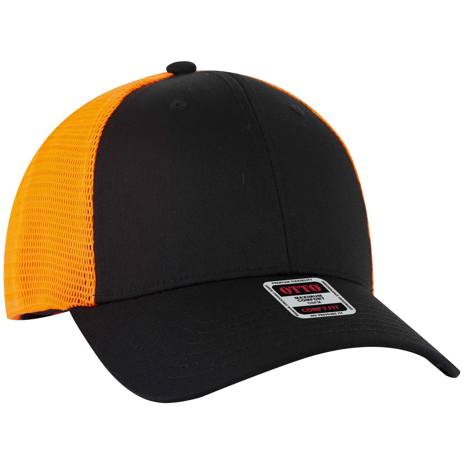 Custom Embroidered or DTF Printed - OTTO CAP® OTTO COMFY FIT® 6 Panel Low Profile Mesh Back Trucker Hat