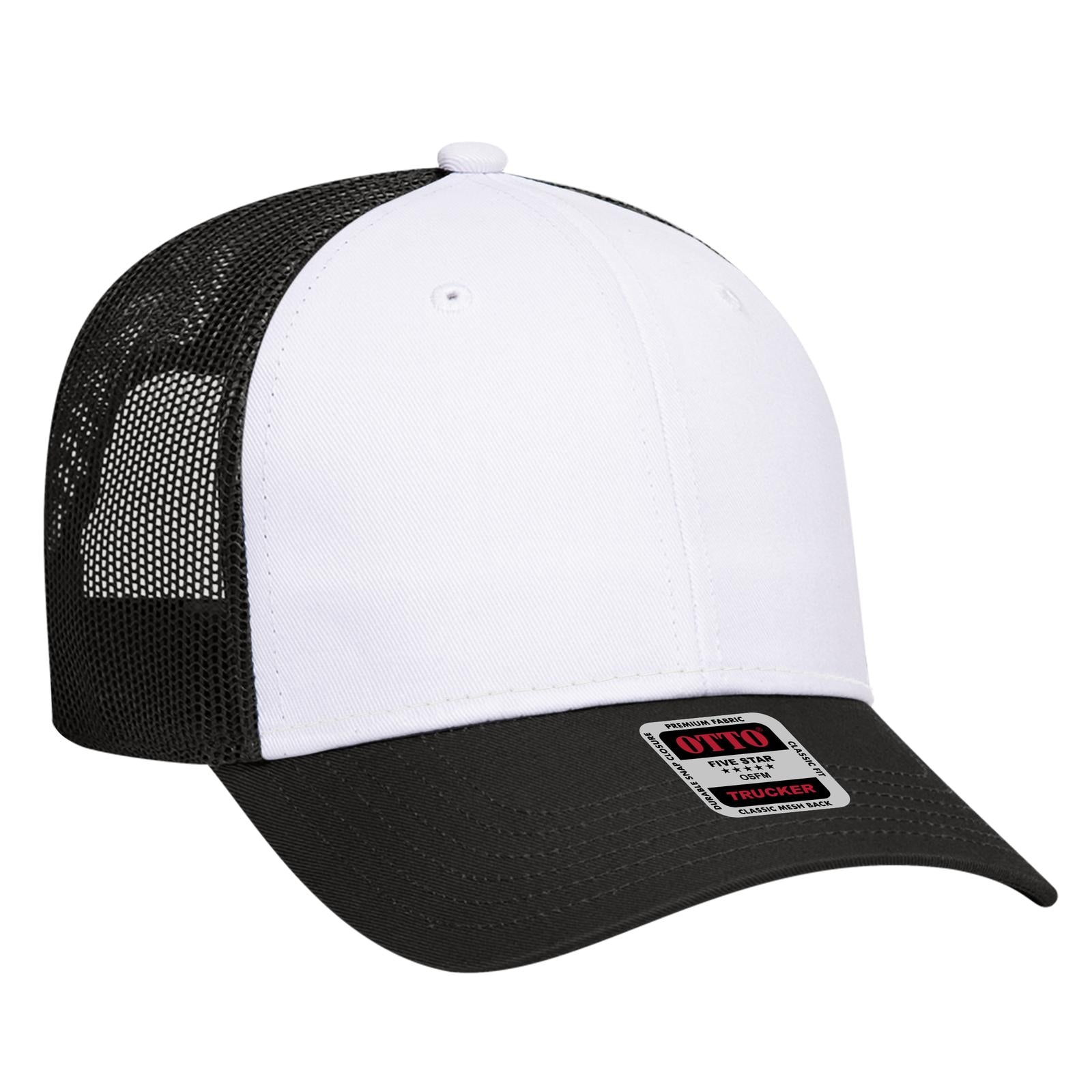 Custom Embroidered or DTF Printed - OTTO CAP® 6 Panel Low Profile Mesh Back Trucker Hat