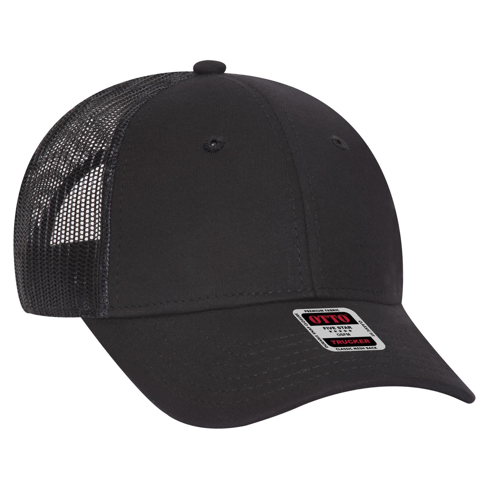 Custom Embroidered or DTF Printed - OTTO CAP® 6 Panel Low Profile Mesh Back Trucker Hat