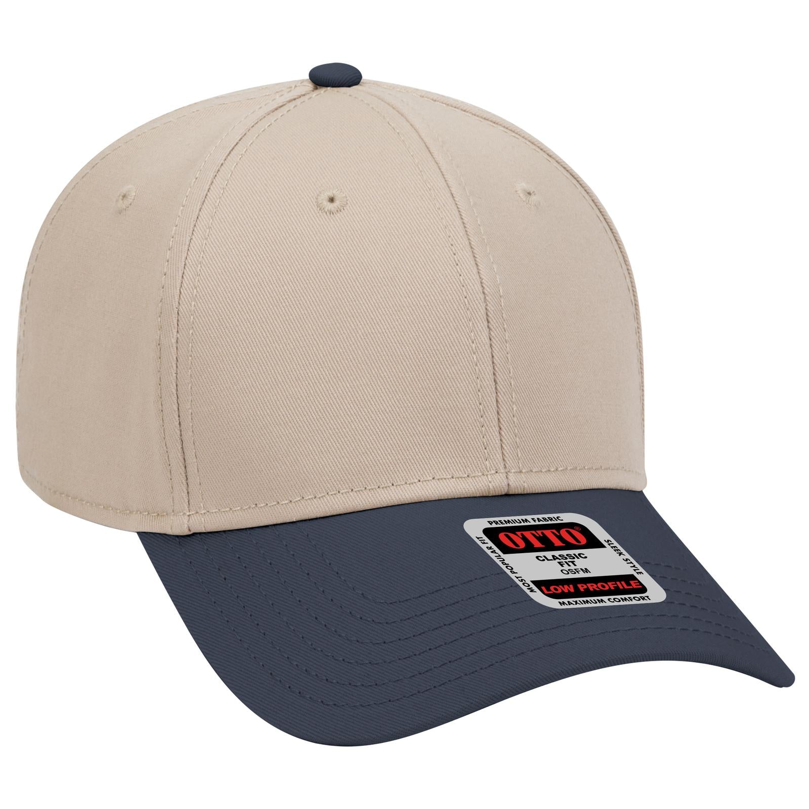 Custom Embroidered or DTF Printed - OTTO CAP® 6 Panel Low Profile Baseball Cap