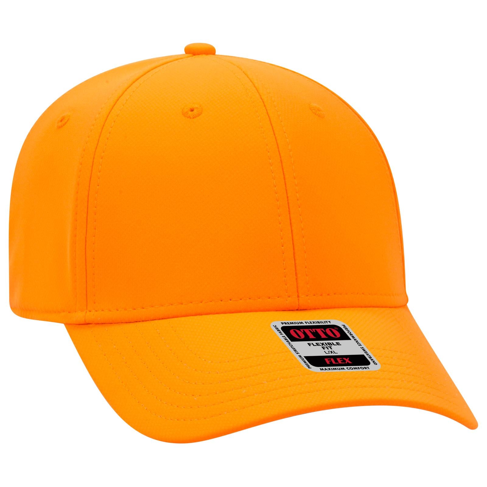 Custom Embroidered or DTF Printed - OTTO CAP® OTTO FLEX® Fitted UPF 50+ 6 Panel Low Profile Baseball Cap
