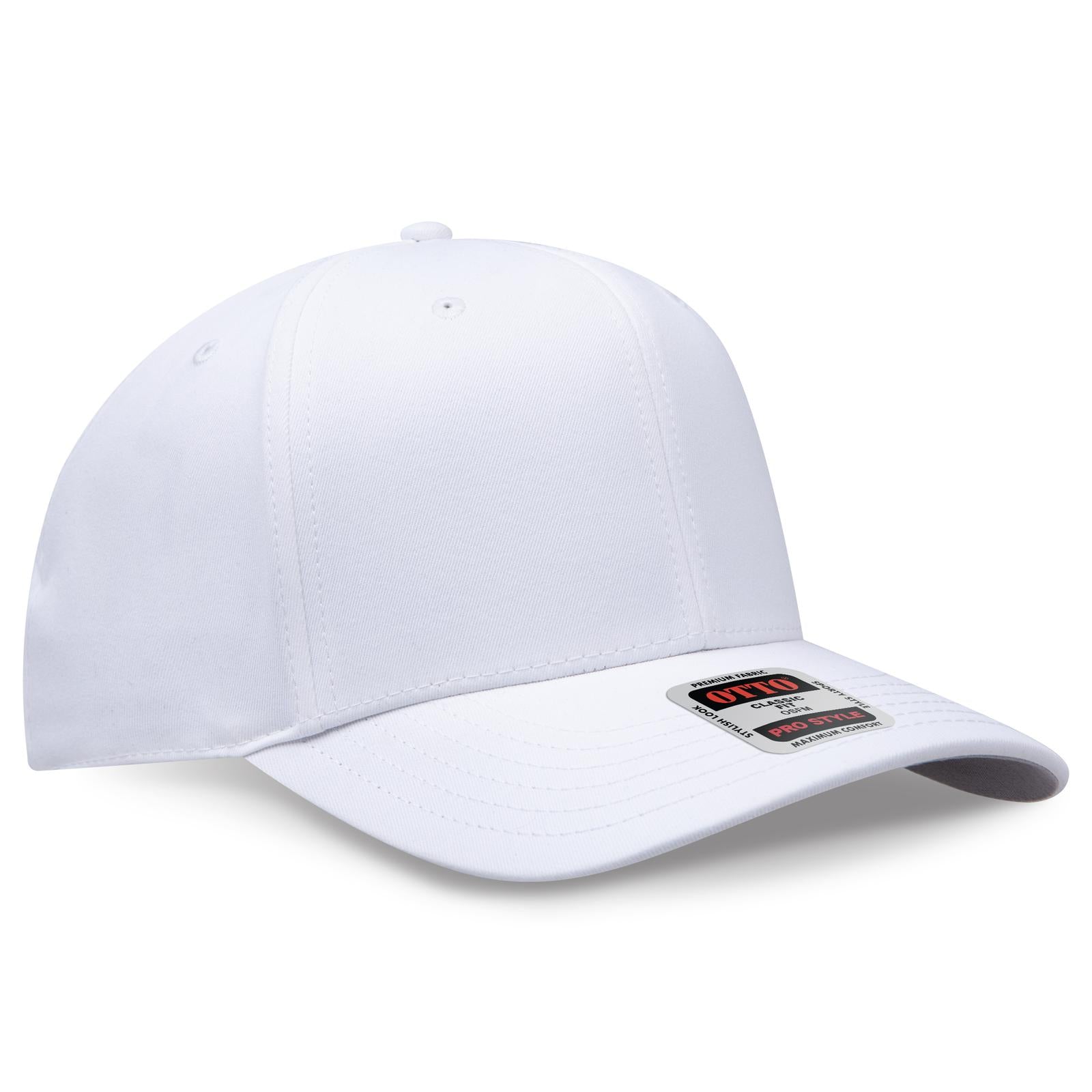 Custom Embroidered or DTF Printed - OTTO CAP® 6 Panel Pro Style Baseball Cap
