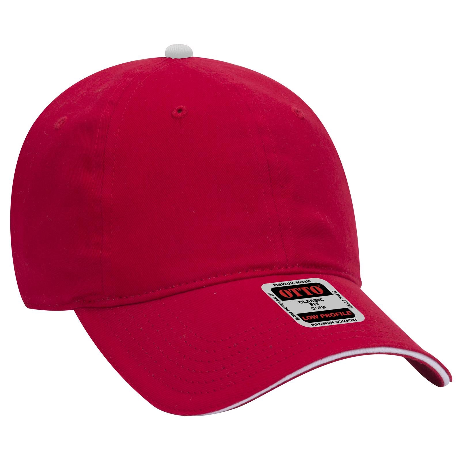 Custom Embroidered or DTF Printed - OTTO CAP® 6 Panel Low Profile Baseball Cap