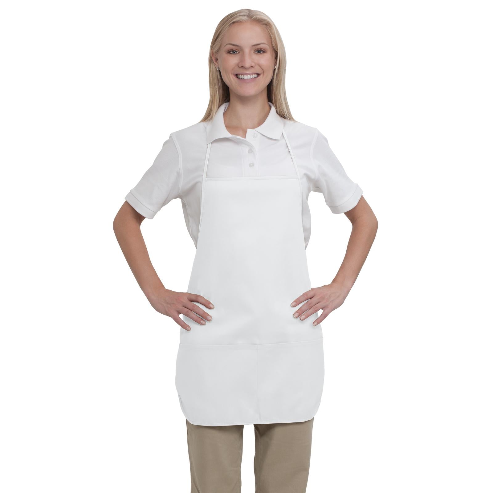 Custom Embroidered or DTF Printed - OTTO 2 Pocket Medium Bib Apron