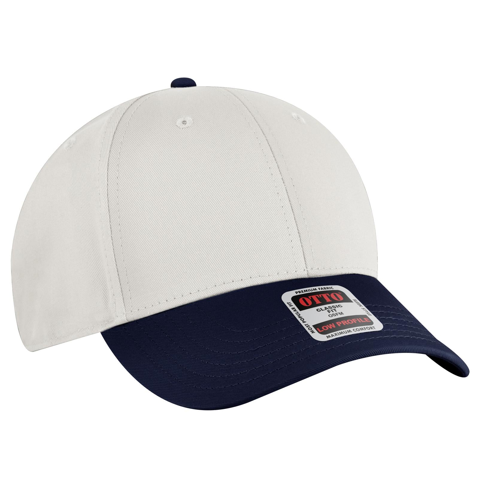 Custom Embroidered or DTF Printed - OTTO CAP® 6 Panel Low Profile Baseball Cap