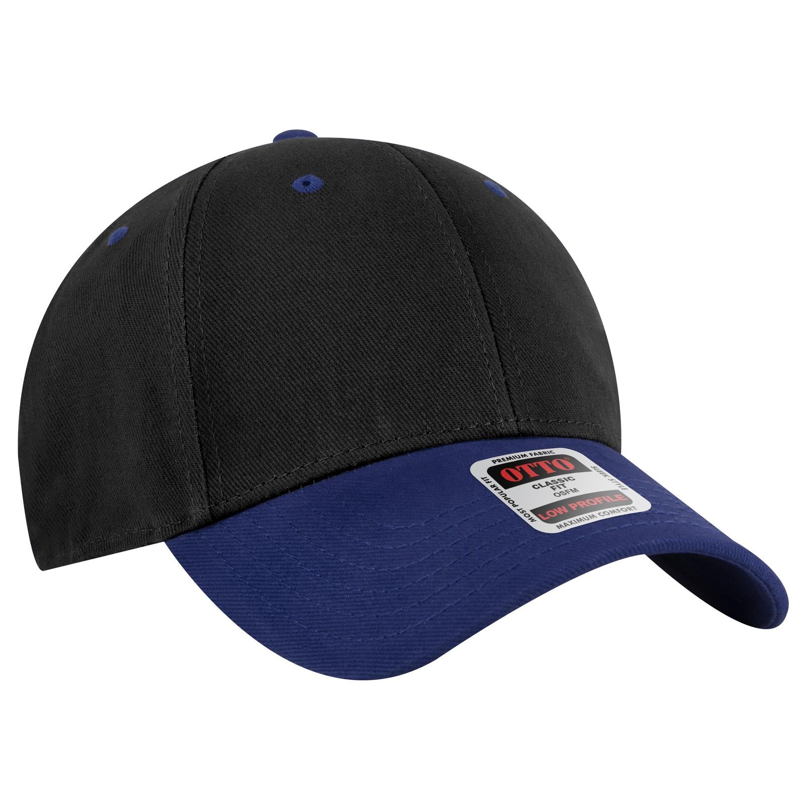 Custom Embroidered or DTF Printed - OTTO CAP® 6 Panel Low Profile Baseball Cap