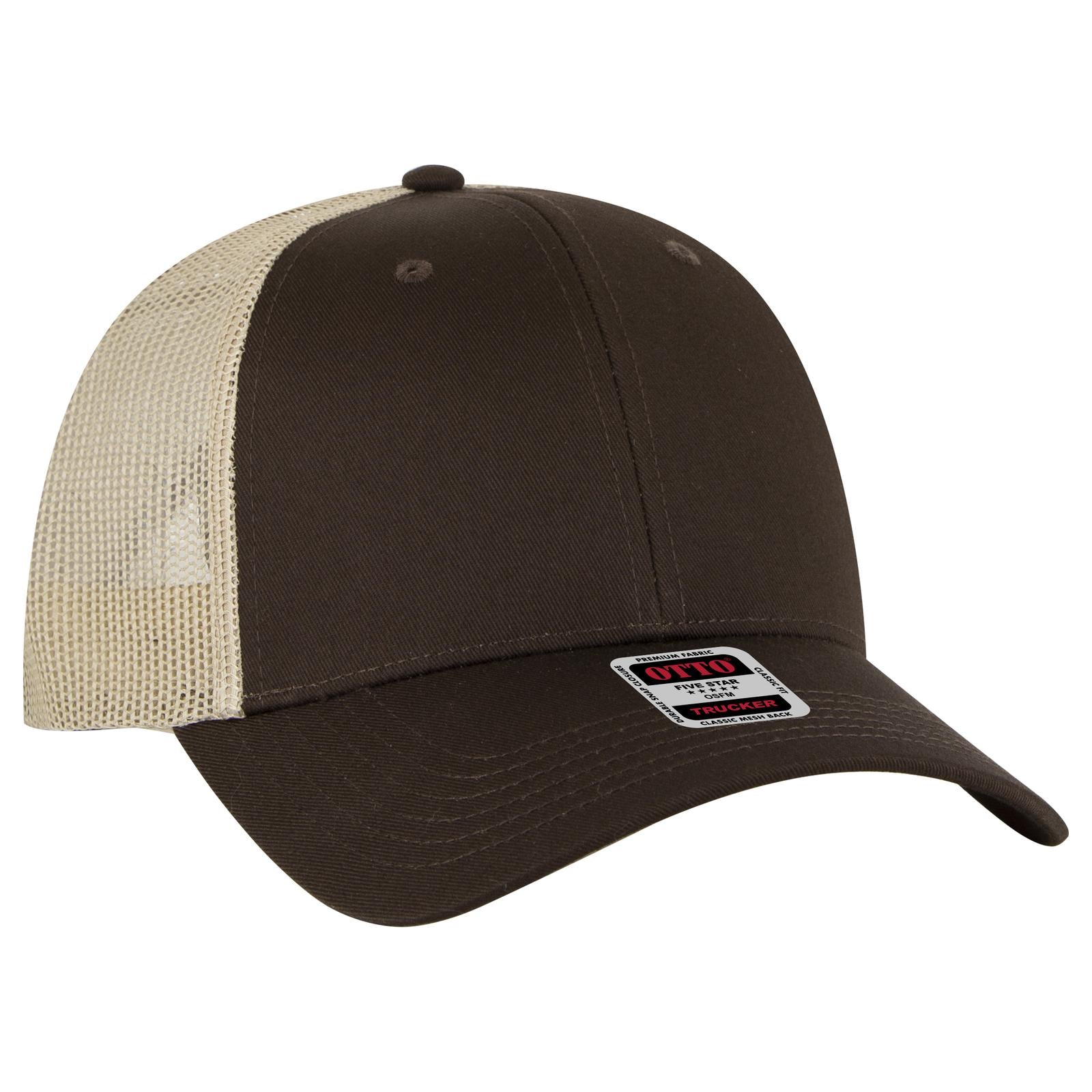 Custom Embroidered or DTF Printed - OTTO CAP® 6 Panel Low Profile Mesh Back Trucker Hat