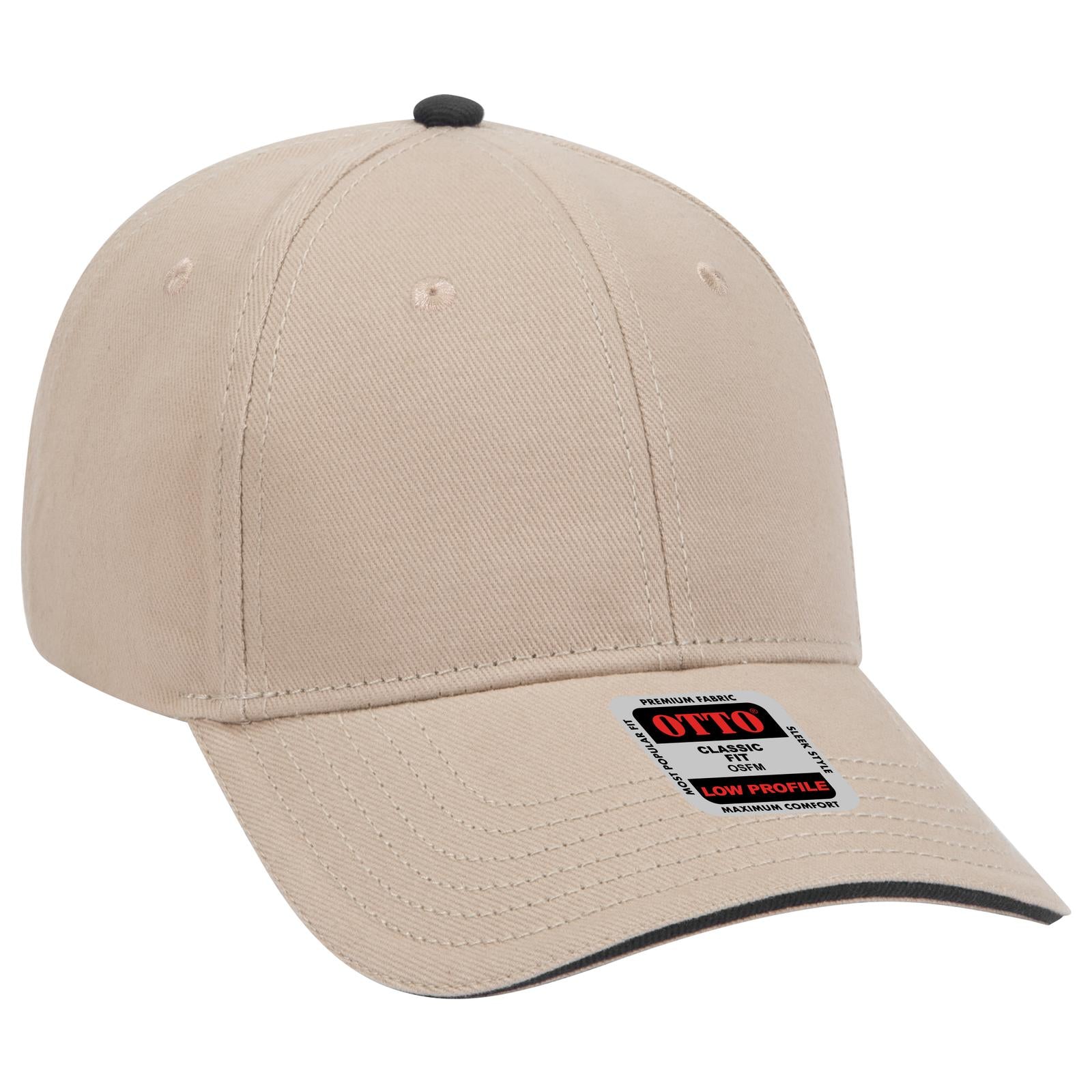 Custom Embroidered or DTF Printed - OTTO CAP® 6 Panel Low Profile Baseball Cap