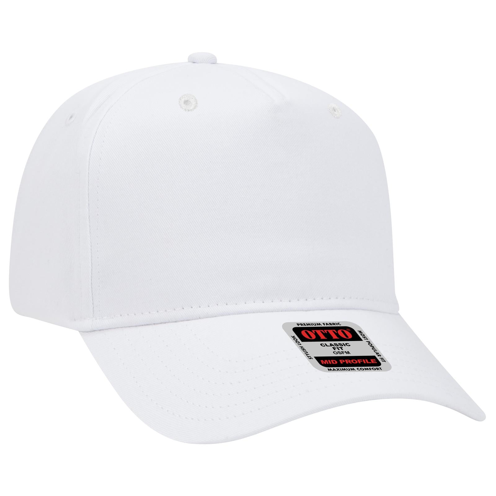 Custom Embroidered or DTF Printed - OTTO CAP® 5 Panel Mid Profile Baseball Cap