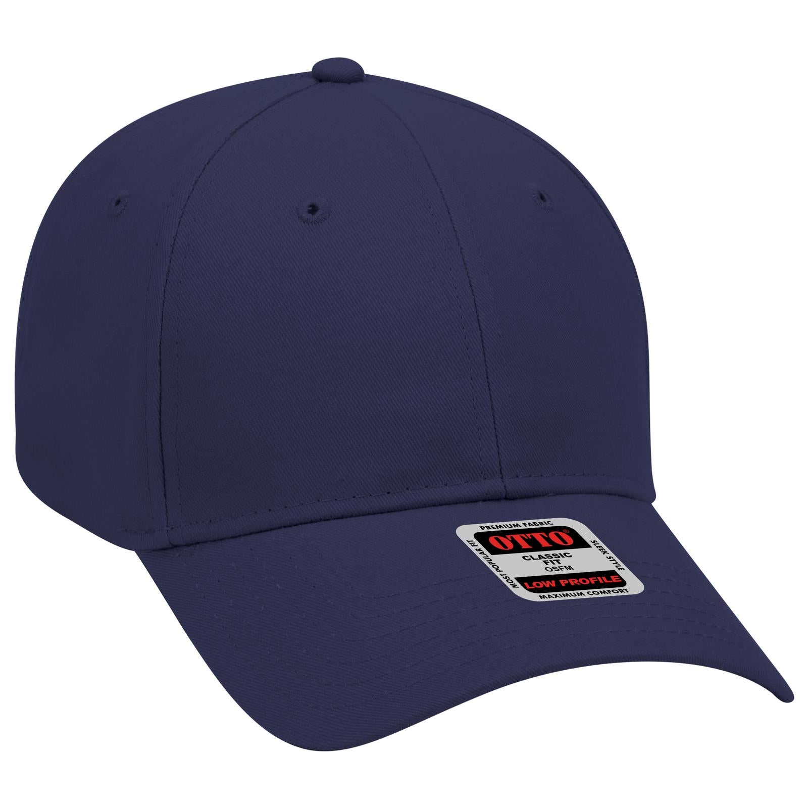 Custom Embroidered or DTF Printed - OTTO CAP® 6 Panel Low Profile Baseball Cap
