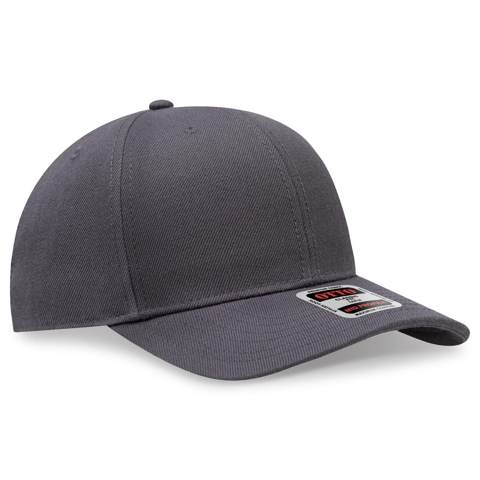Custom Embroidered or DTF Printed - OTTO CAP® 6 Panel Mid Profile Baseball Cap