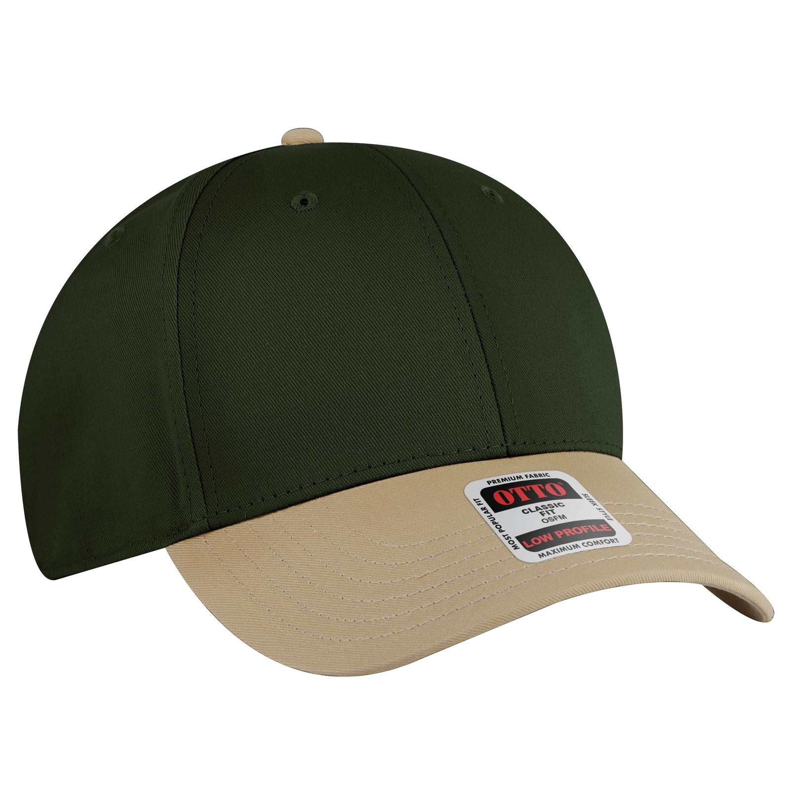 Custom Embroidered or DTF Printed - OTTO CAP® 6 Panel Low Profile Baseball Cap