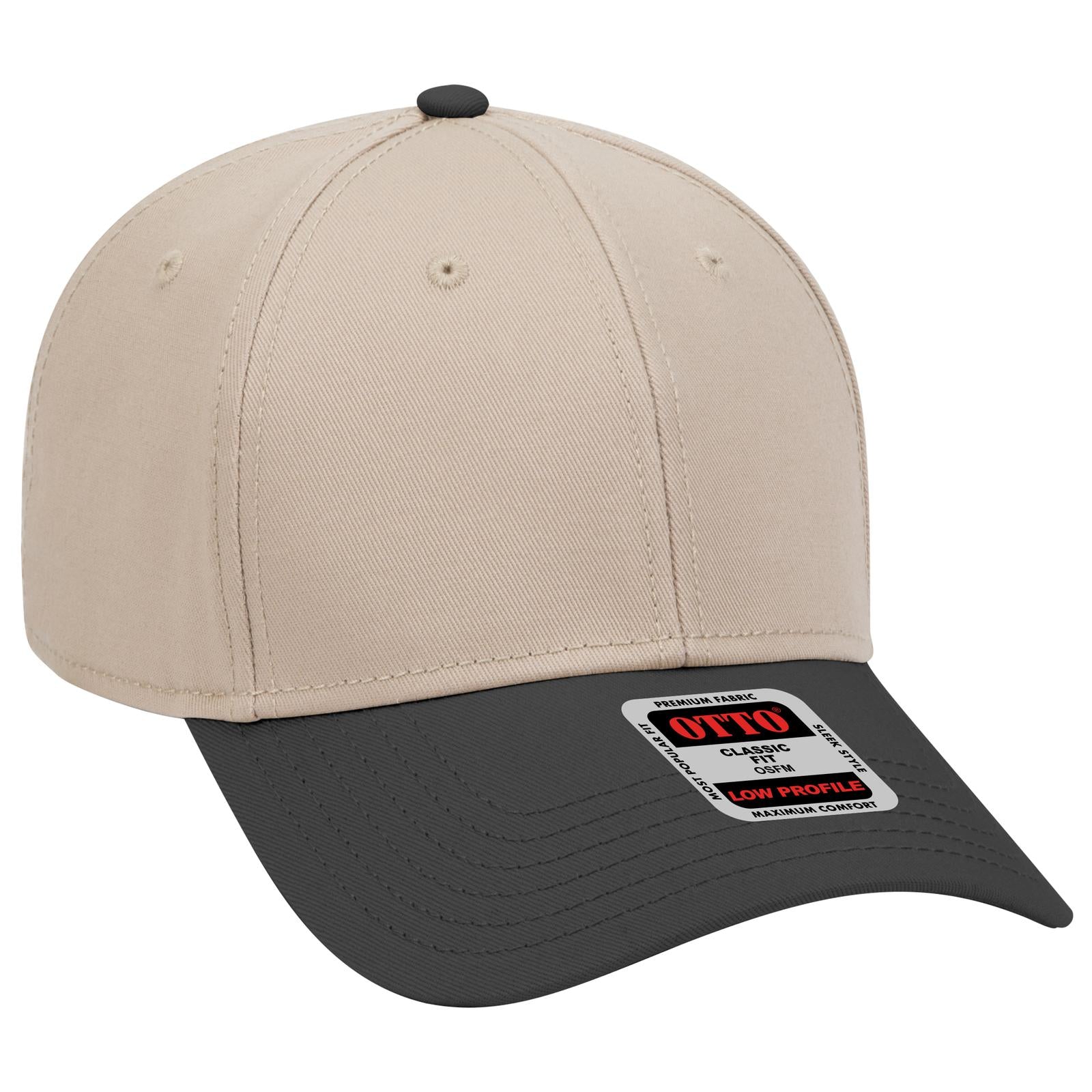 Custom Embroidered or DTF Printed - OTTO CAP® 6 Panel Low Profile Baseball Cap