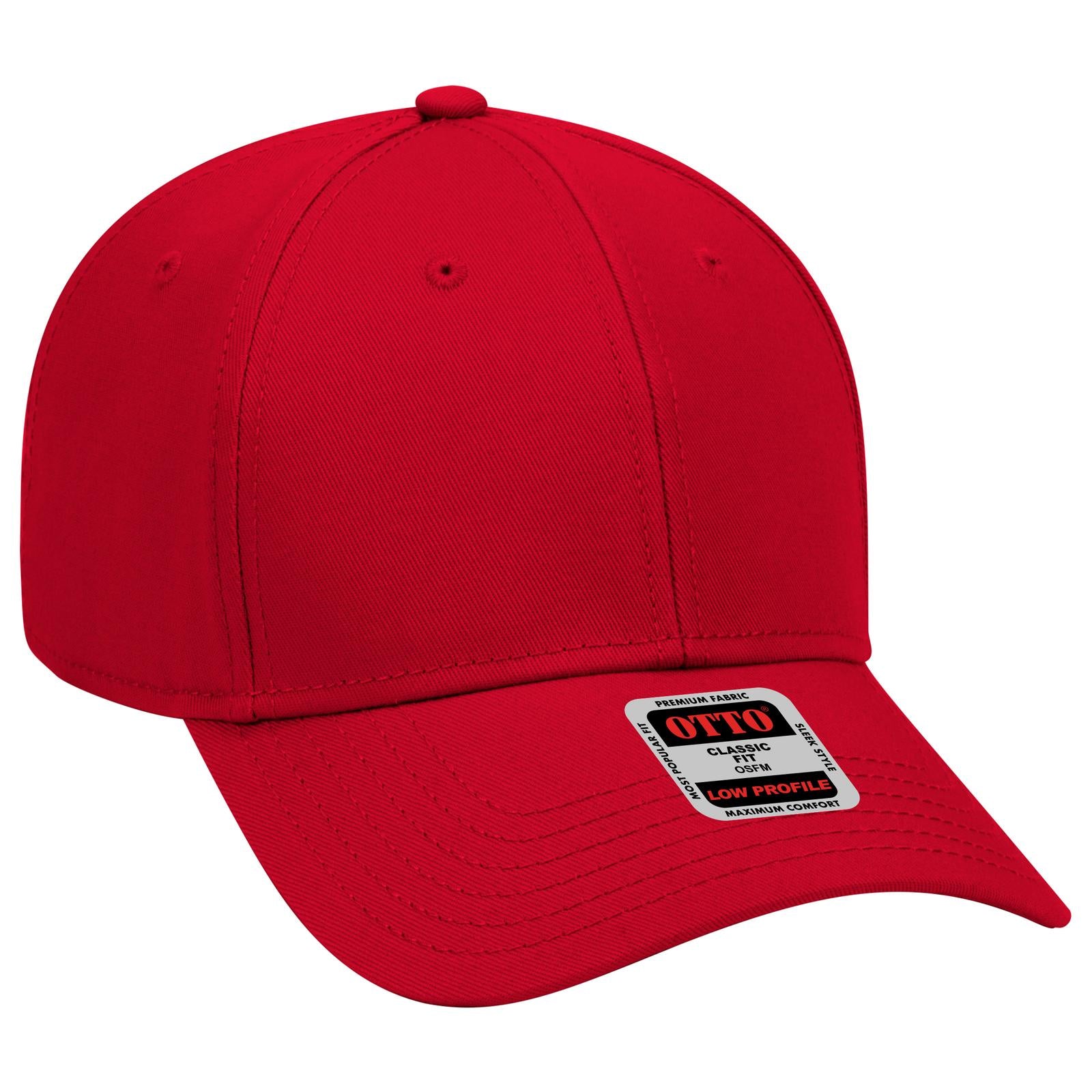 Custom Embroidered or DTF Printed - OTTO CAP® 6 Panel Low Profile Baseball Cap