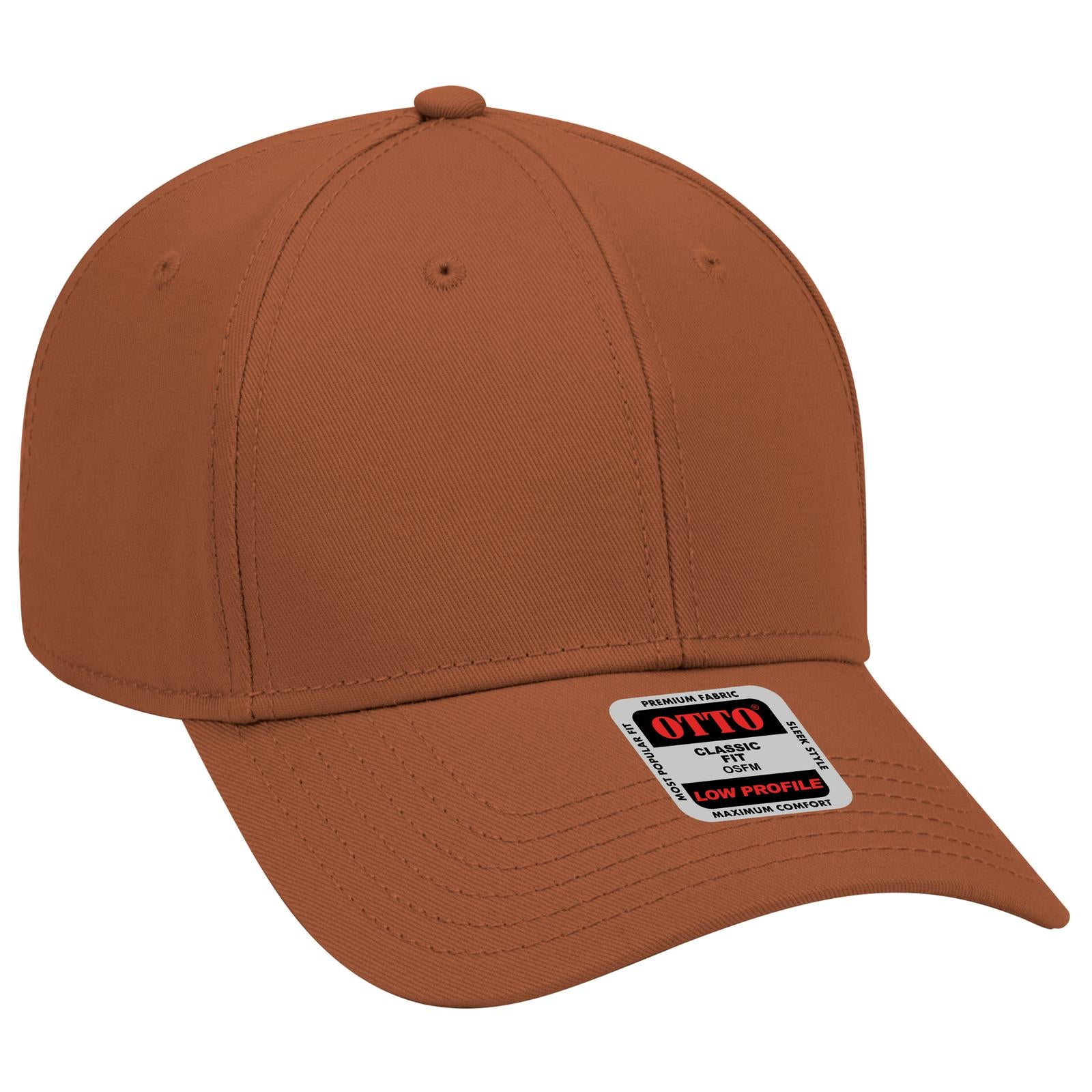 Custom Embroidered or DTF Printed - OTTO CAP® 6 Panel Low Profile Baseball Cap