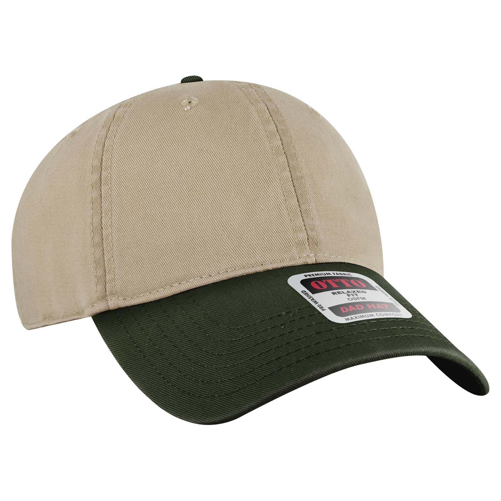 Custom Embroidered or DTF Printed - OTTO CAP® 6 Panel Low Profile Dad