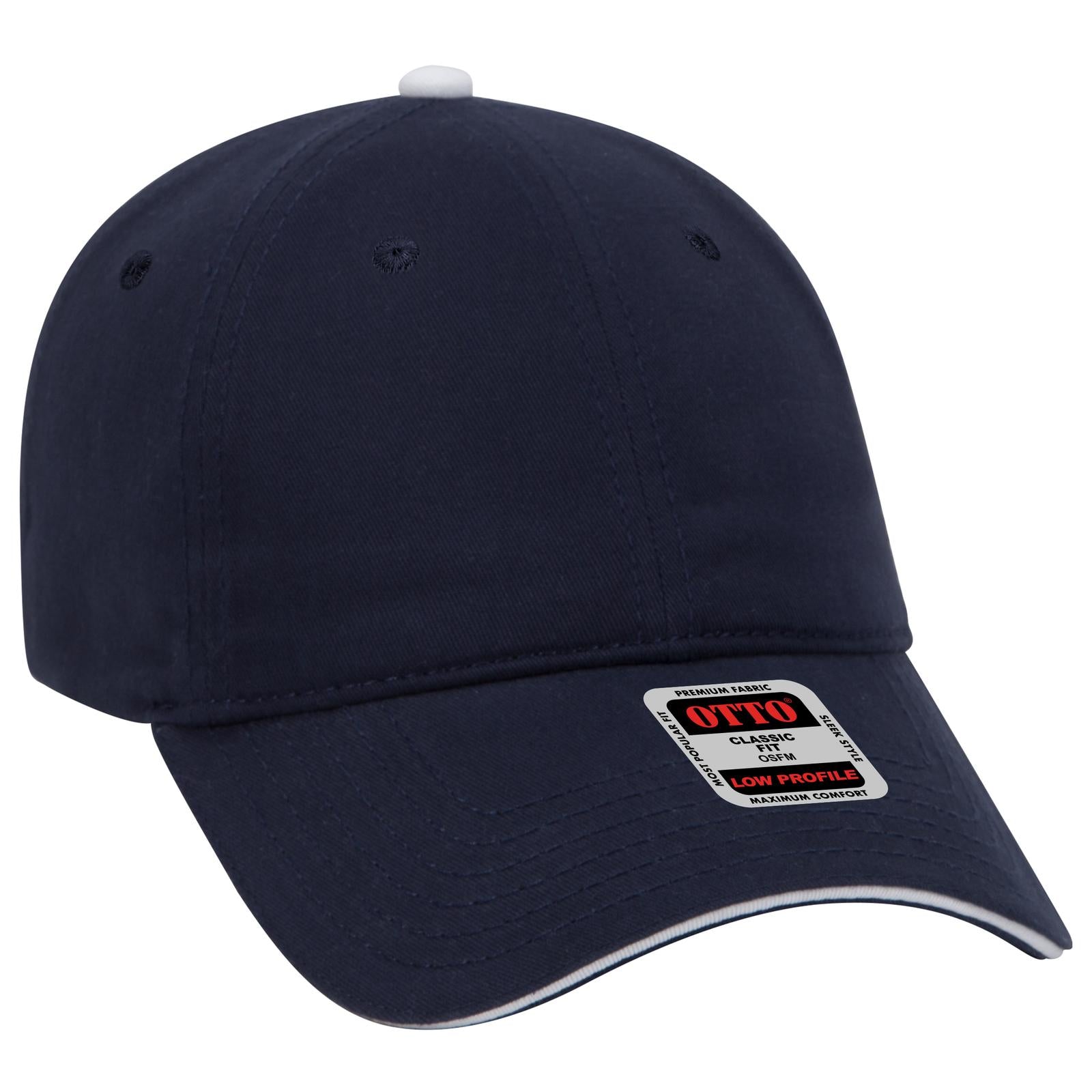 Custom Embroidered or DTF Printed - OTTO CAP® 6 Panel Low Profile Baseball Cap
