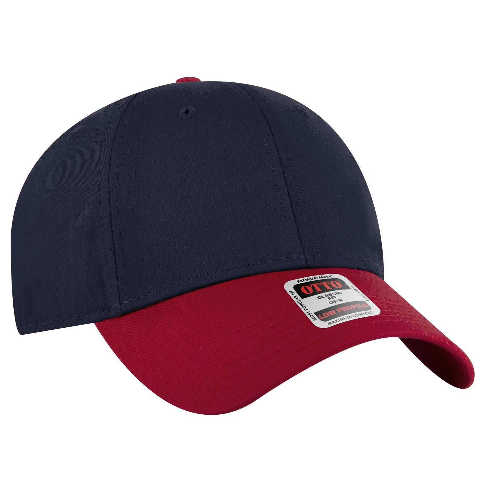 Custom Embroidered or DTF Printed - OTTO CAP® 6 Panel Low Profile Baseball Cap