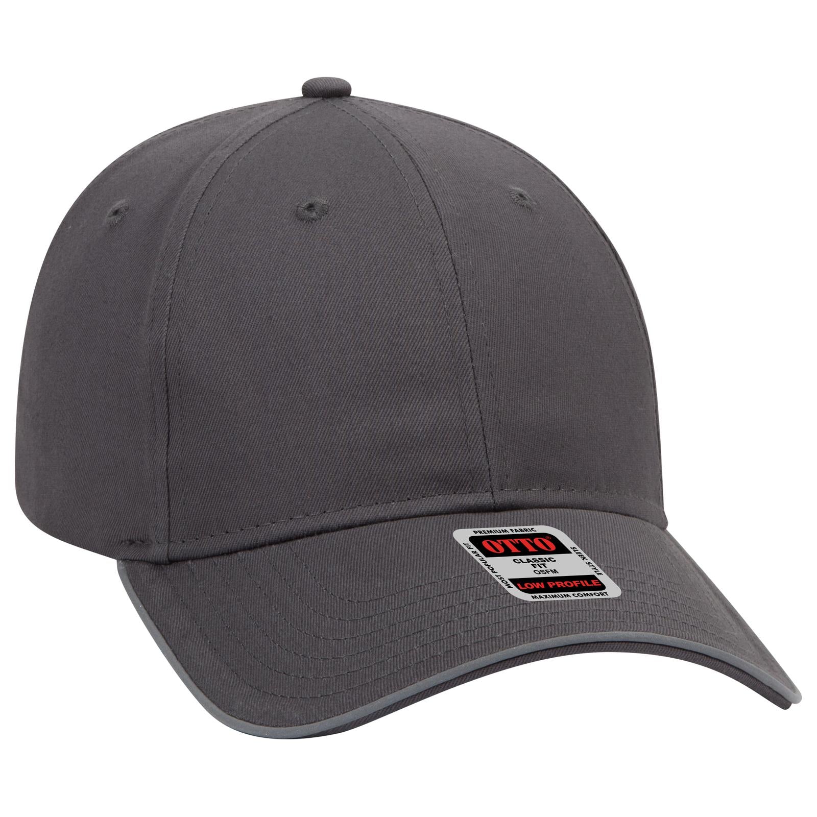 Custom Embroidered or DTF Printed - OTTO CAP® Reflective 6 Panel Low Profile Baseball Cap