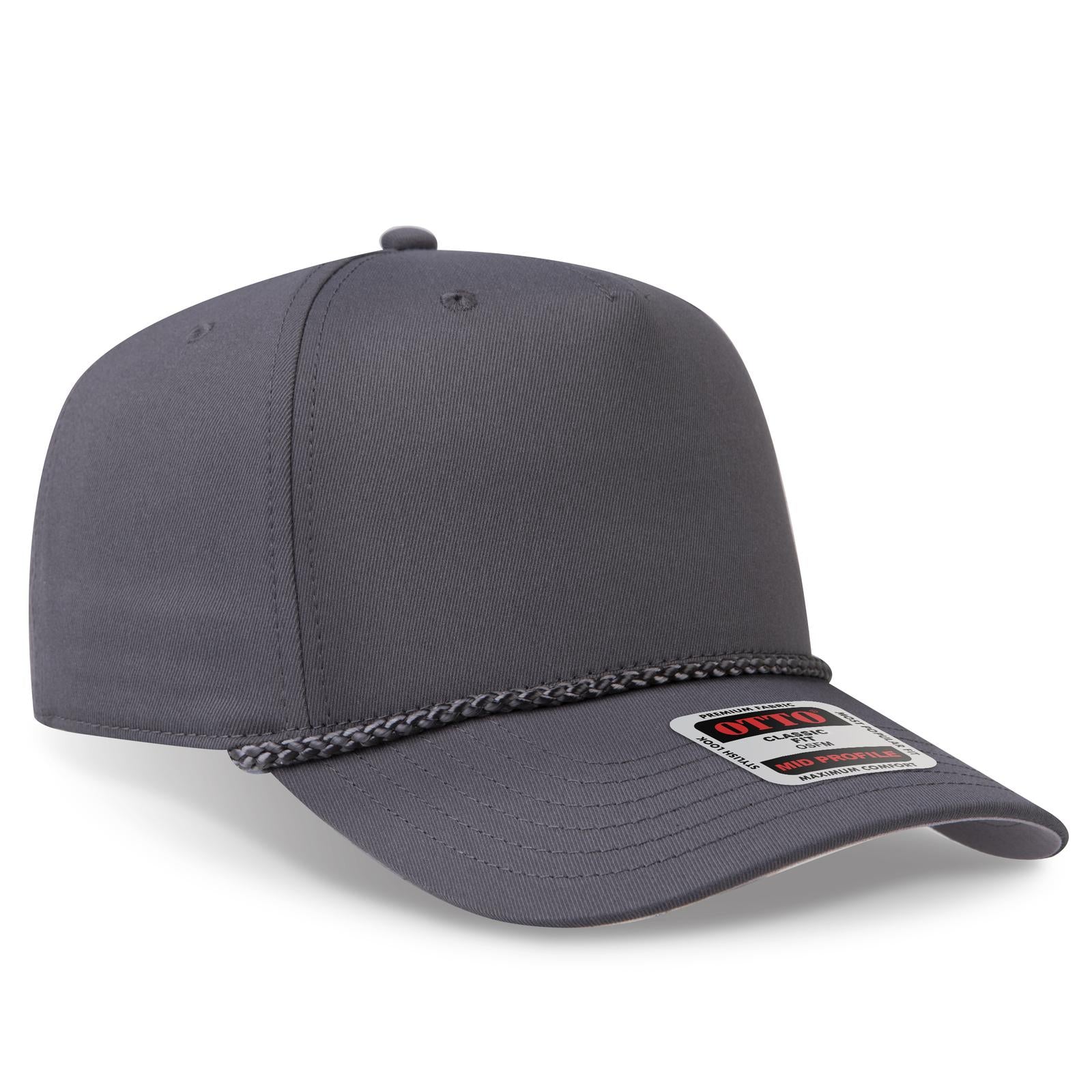 Custom Embroidered or DTF Printed - OTTO CAP® 5 Panel Mid Profile Baseball Cap