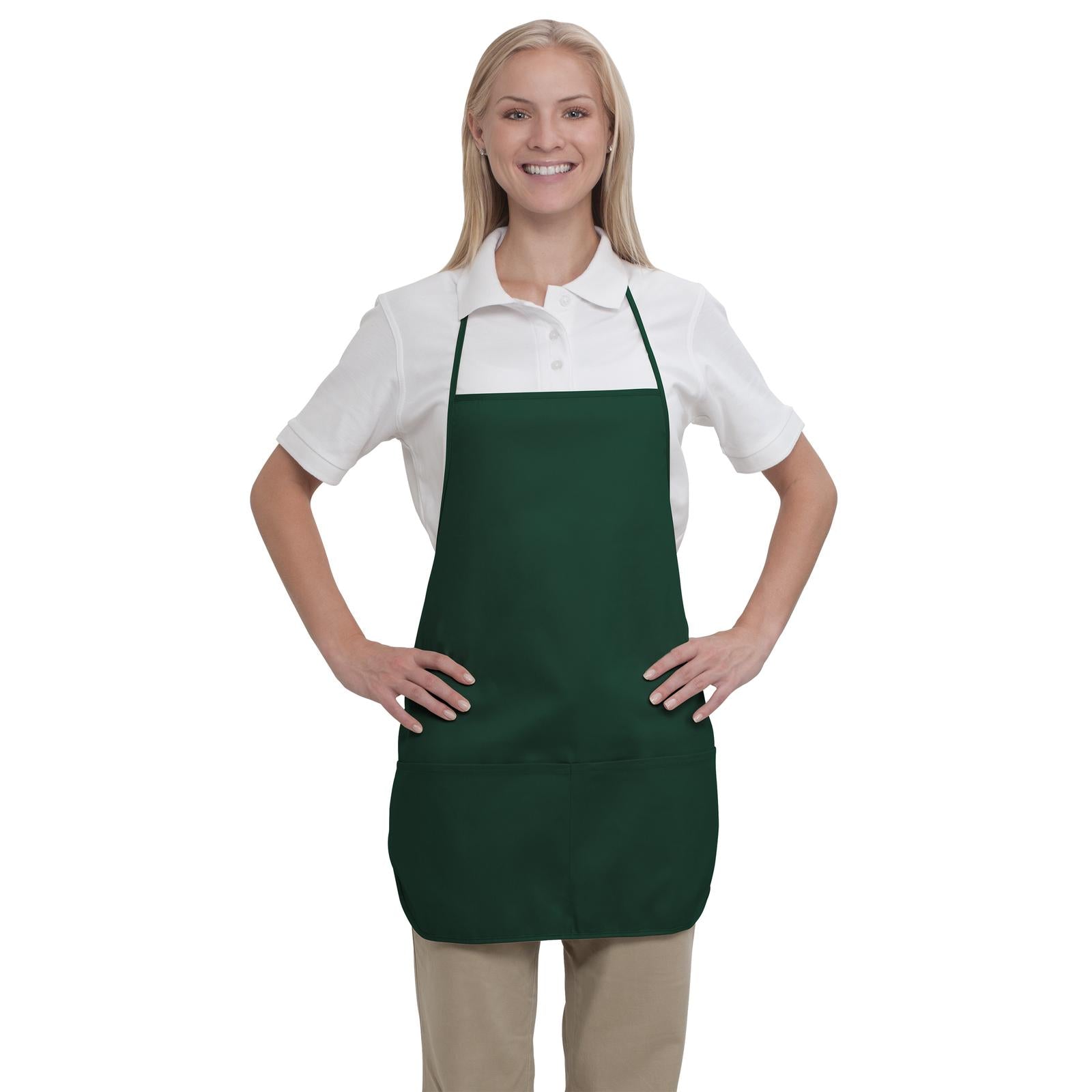 Custom Embroidered or DTF Printed - OTTO 2 Pocket Medium Bib Apron