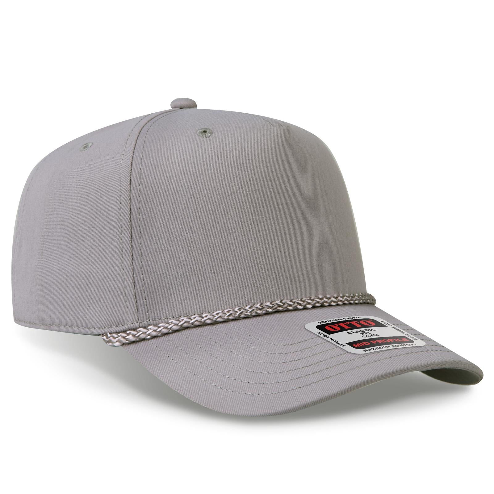 Custom Embroidered or DTF Printed - OTTO CAP® 5 Panel Mid Profile Baseball Cap