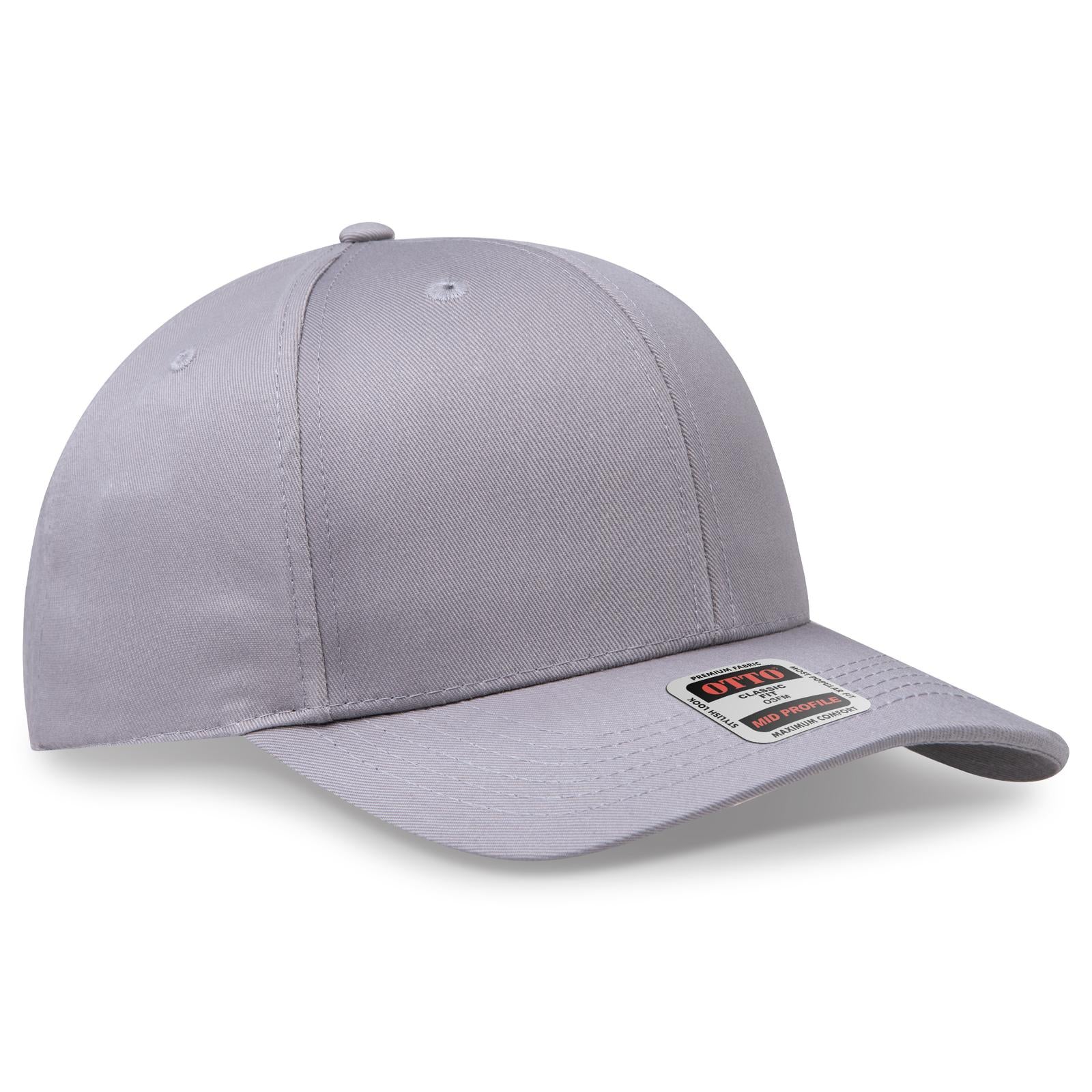 Custom Embroidered or DTF Printed - OTTO CAP® 6 Panel Mid Profile Baseball Cap