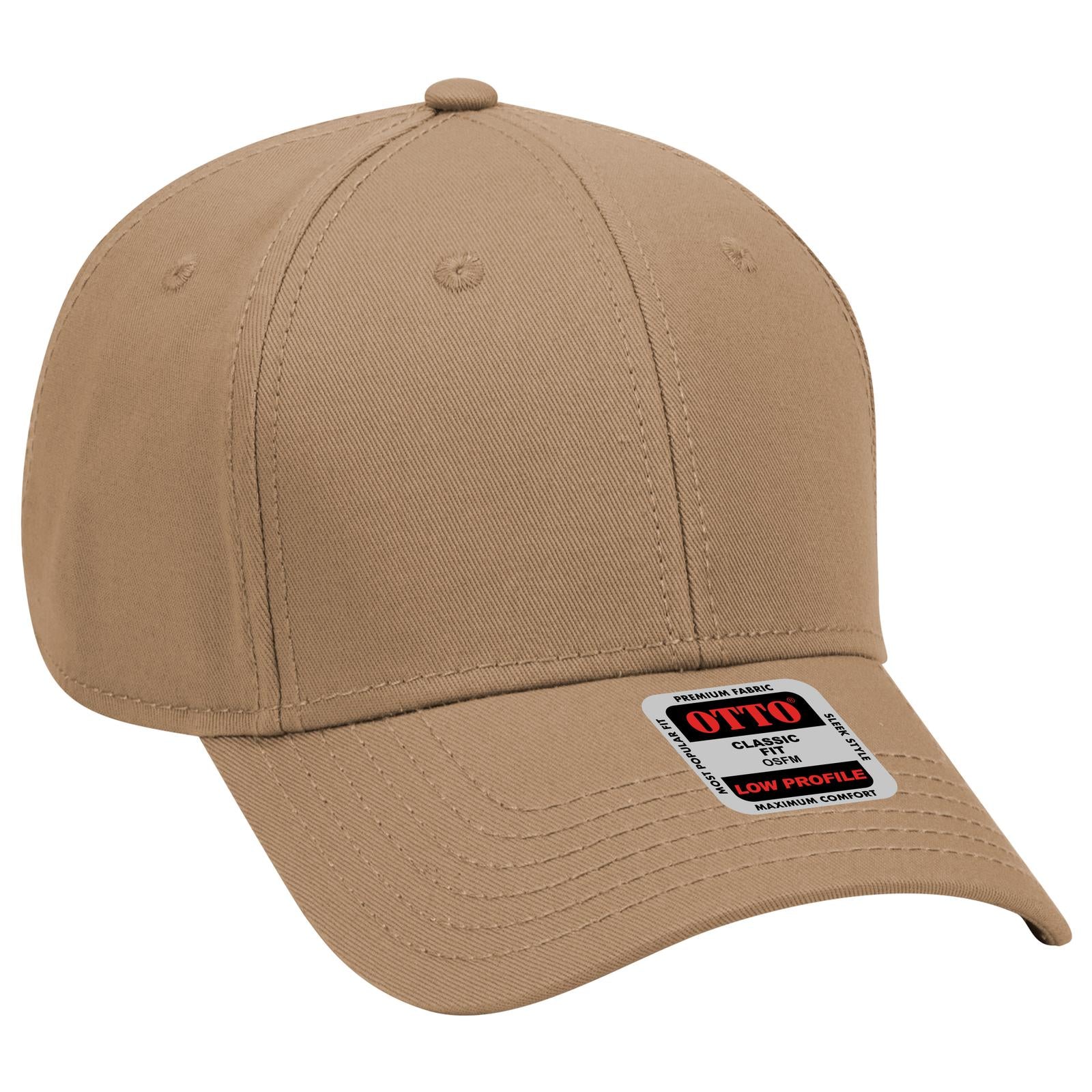 Custom Embroidered or DTF Printed - OTTO CAP® 6 Panel Low Profile Baseball Cap