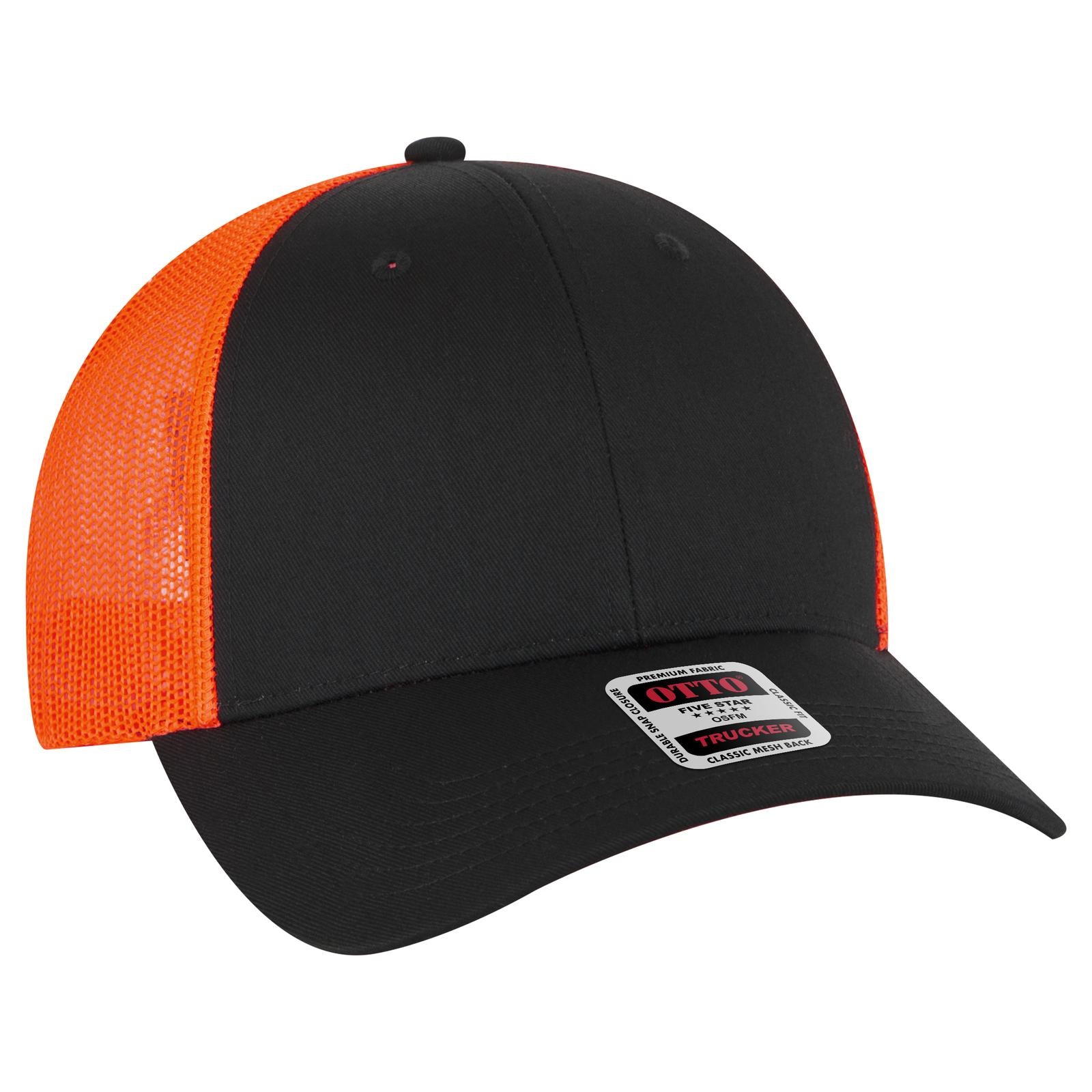 Custom Embroidered or DTF Printed - OTTO CAP® 6 Panel Low Profile Mesh Back Trucker Hat