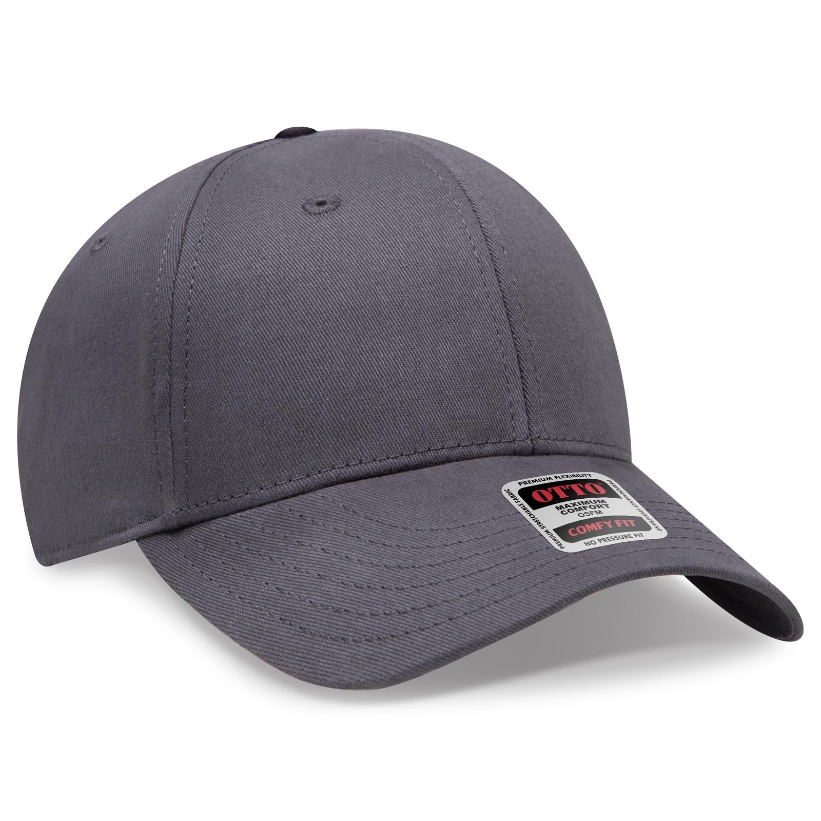 Custom Embroidered or DTF Printed - OTTO CAP® OTTO COMFY FIT® 6 Panel Low Profile Baseball Cap