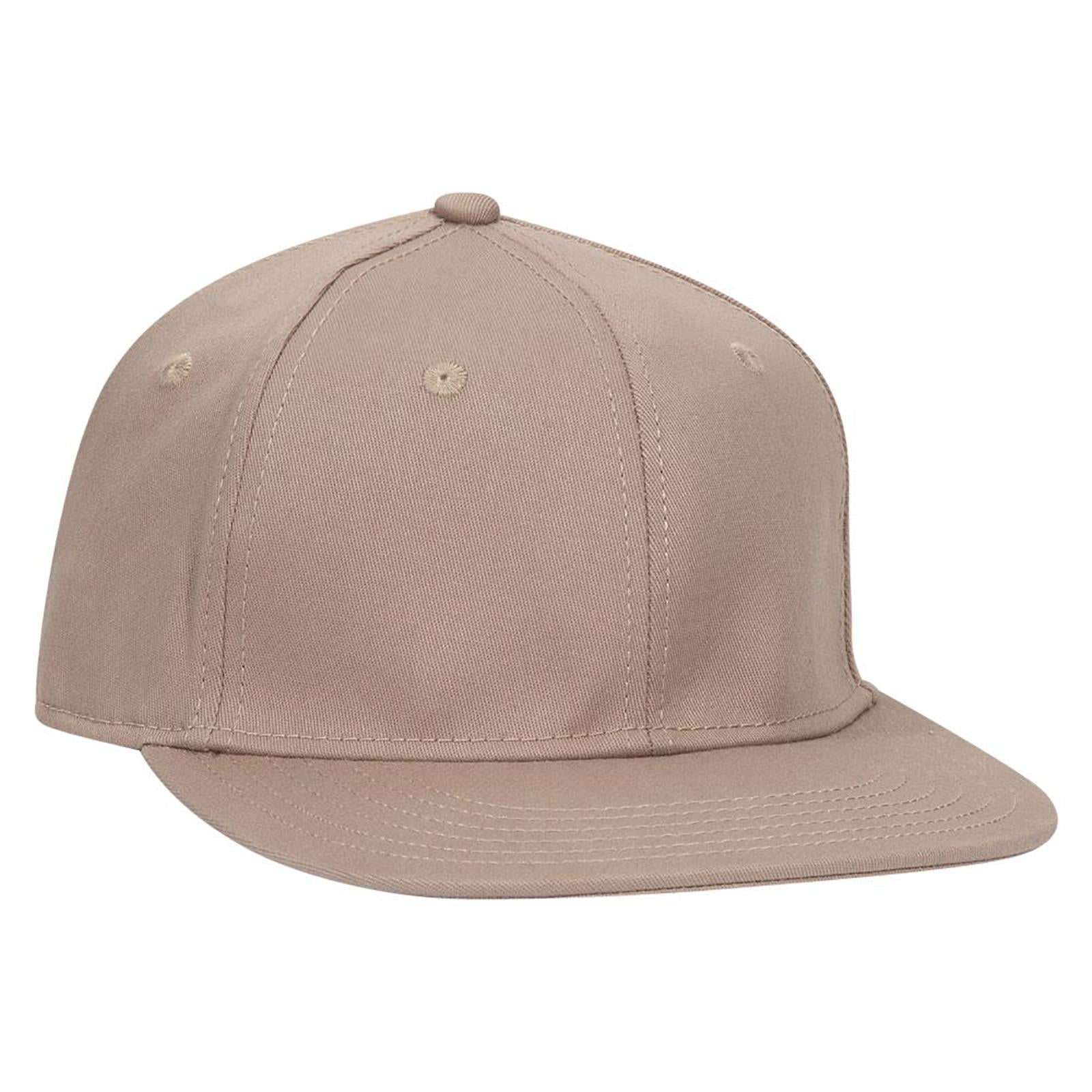 Custom Embroidered or DTF Printed - OTTO CAP® OTTO FLEX® Fitted 6 Panel Mid Profile Flat Visor Baseball Cap