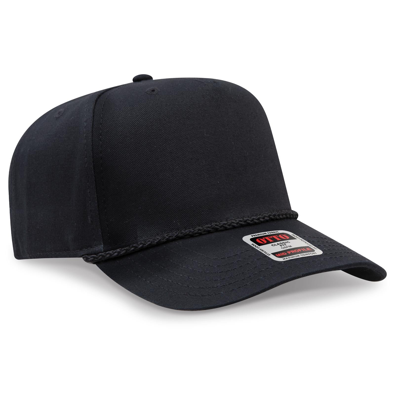 Custom Embroidered or DTF Printed - OTTO CAP® 5 Panel Mid Profile Baseball Cap