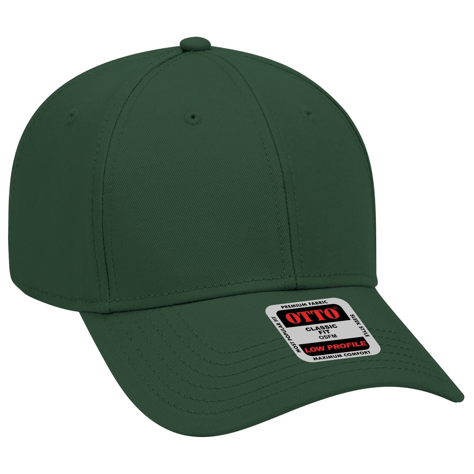 Custom Embroidered or DTF Printed - OTTO CAP® 6 Panel Low Profile Baseball Cap