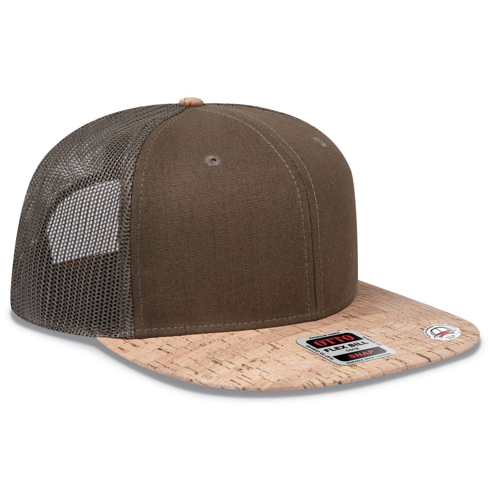 Custom Embroidered or DTF Printed - OTTO CAP® OTTO SNAP 6 Panel Pro Style Mesh Back Trucker Snapback Hat