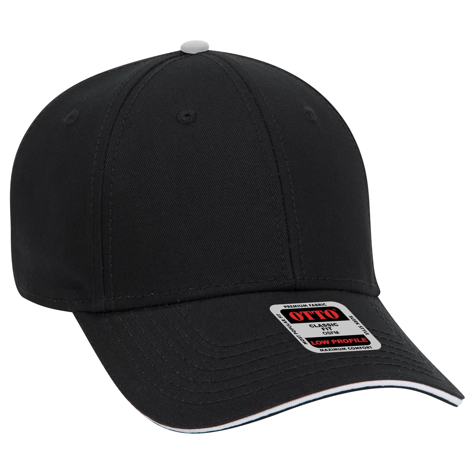 Custom Embroidered or DTF Printed - OTTO CAP® 6 Panel Low Profile Baseball Cap