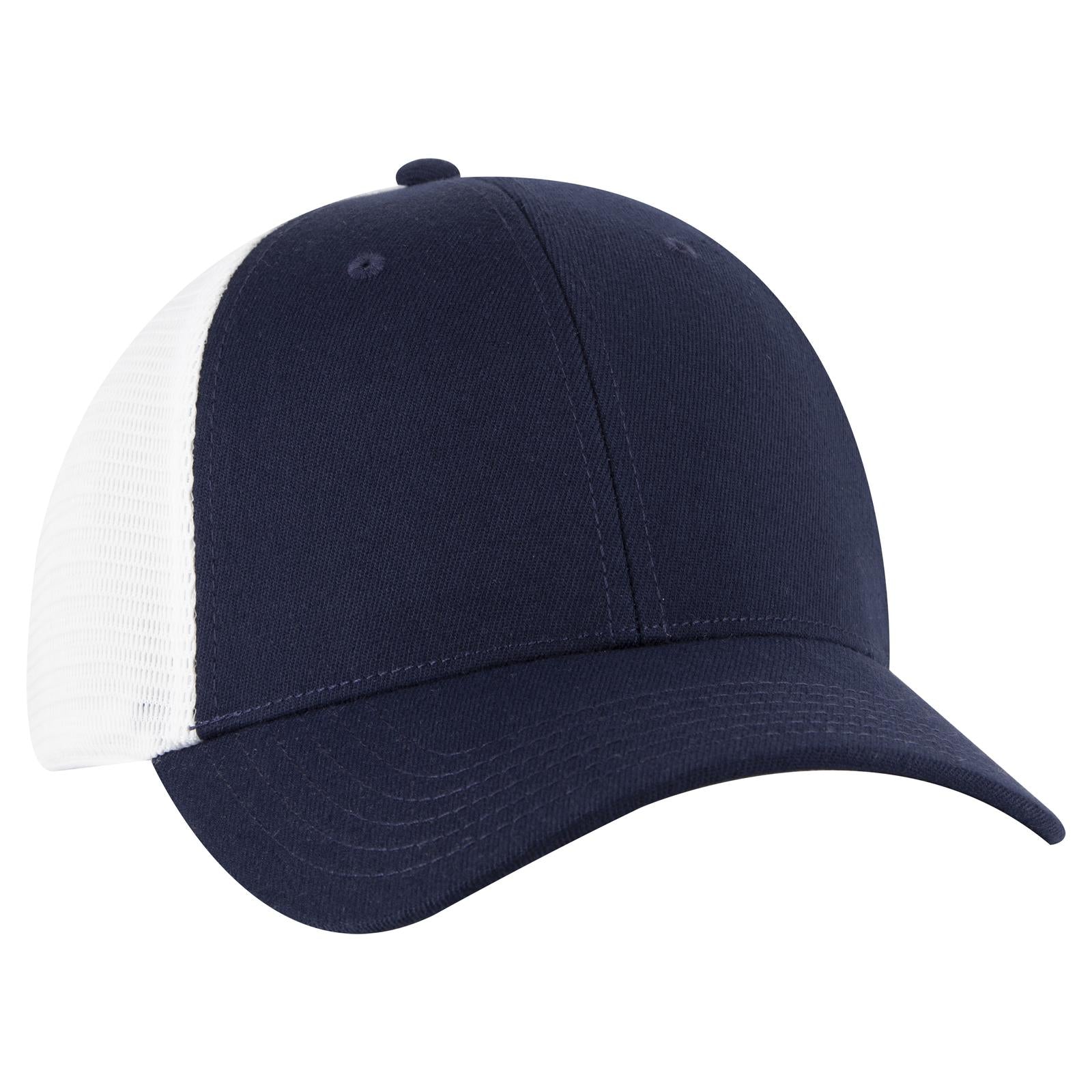 Custom Embroidered or DTF Printed - OTTO CAP® OTTO FLEX® Fitted 6 Panel Low Profile Mesh Back Trucker Hat