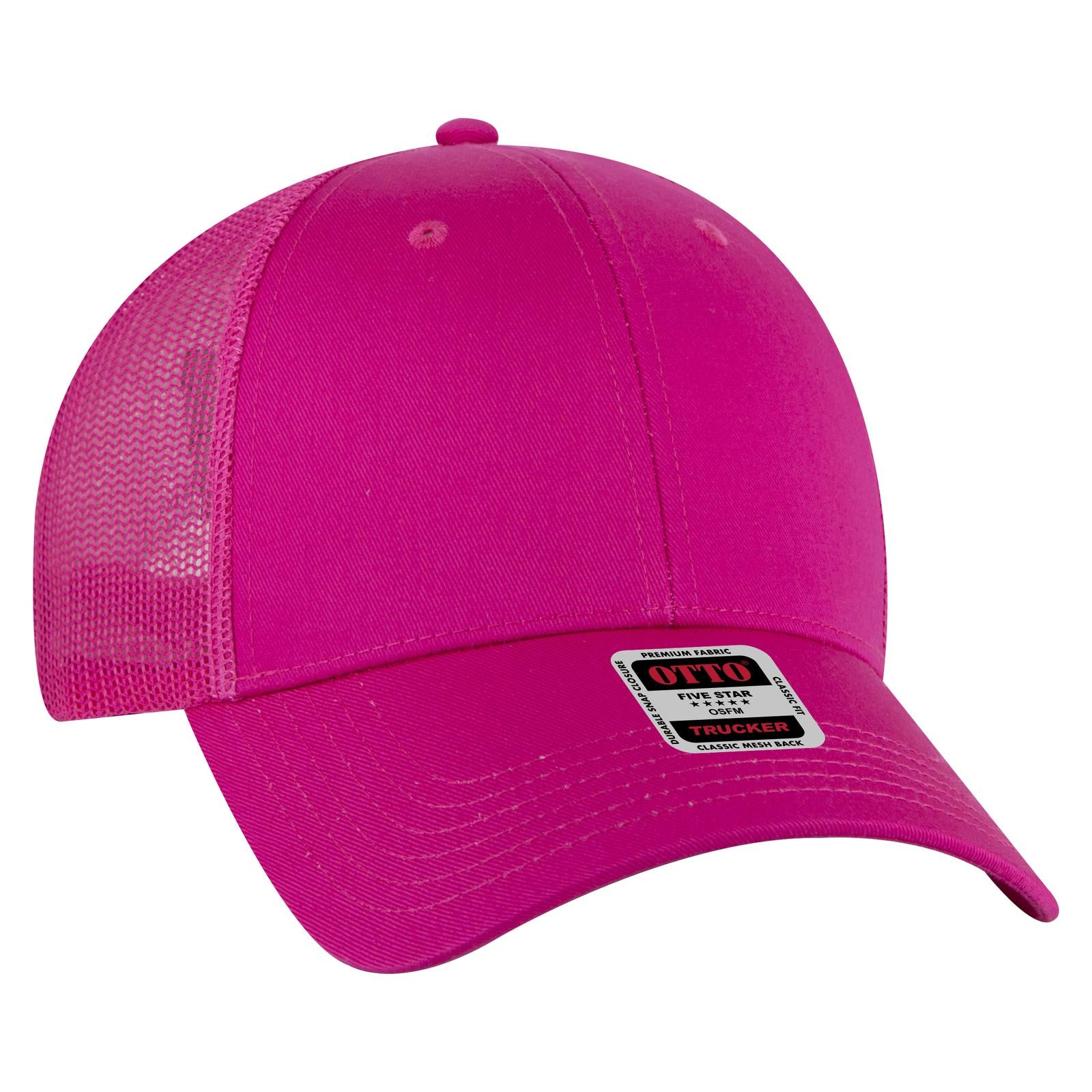 Custom Embroidered or DTF Printed - OTTO CAP® 6 Panel Low Profile Mesh Back Trucker Hat