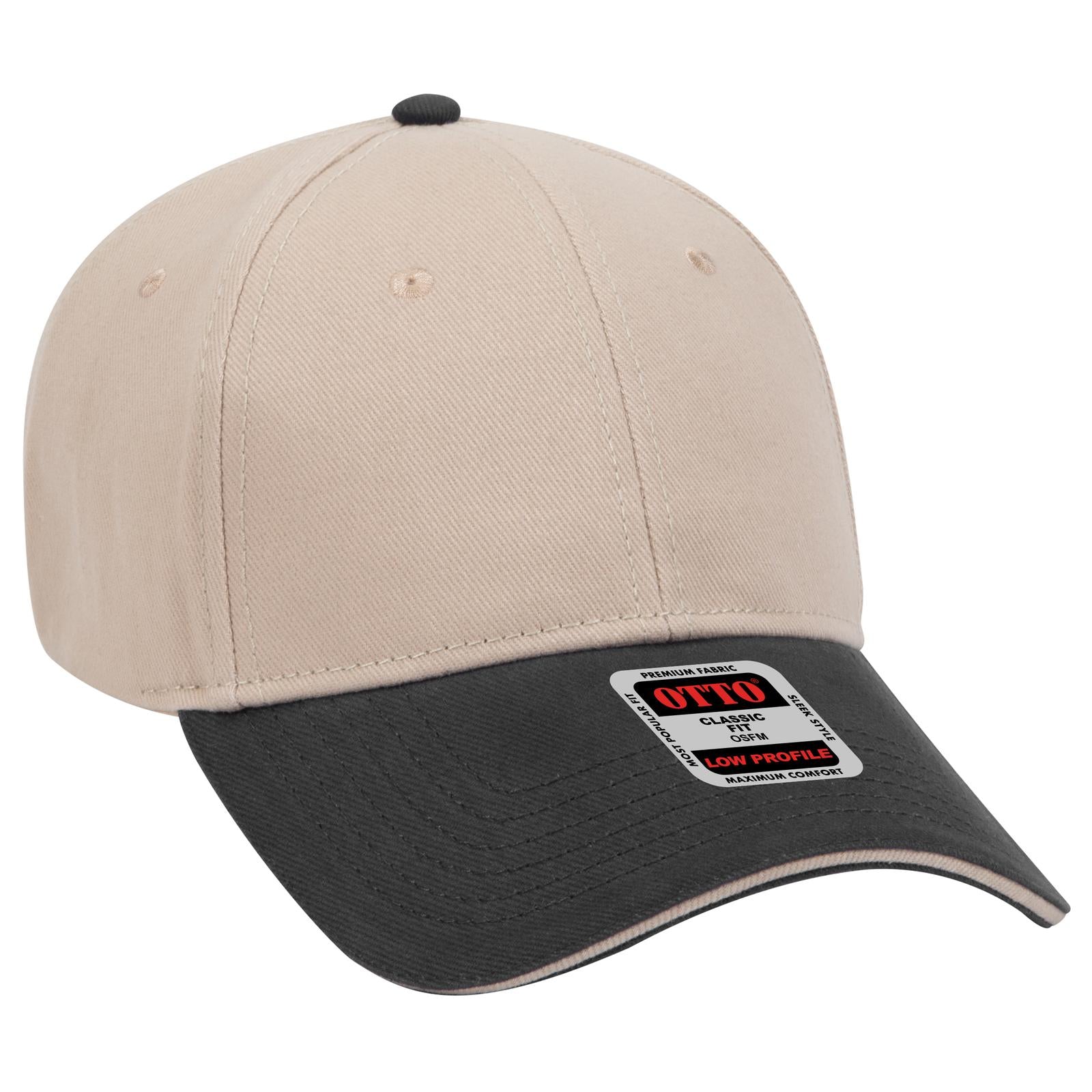 Custom Embroidered or DTF Printed - OTTO CAP® 6 Panel Low Profile Baseball Cap