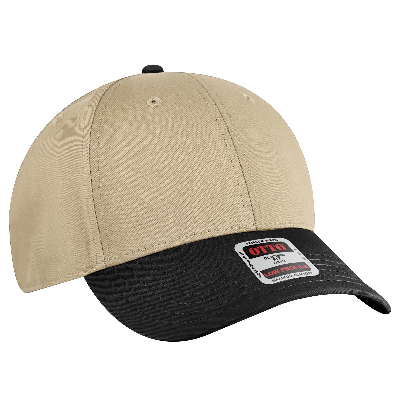Custom Embroidered or DTF Printed - OTTO CAP® 6 Panel Low Profile Baseball Cap