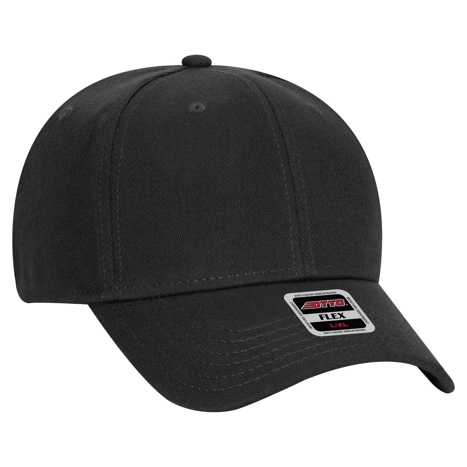 Custom Embroidered or DTF Printed - OTTO CAP® OTTO FLEX® Fitted 6 Panel Low Profile Baseball Cap