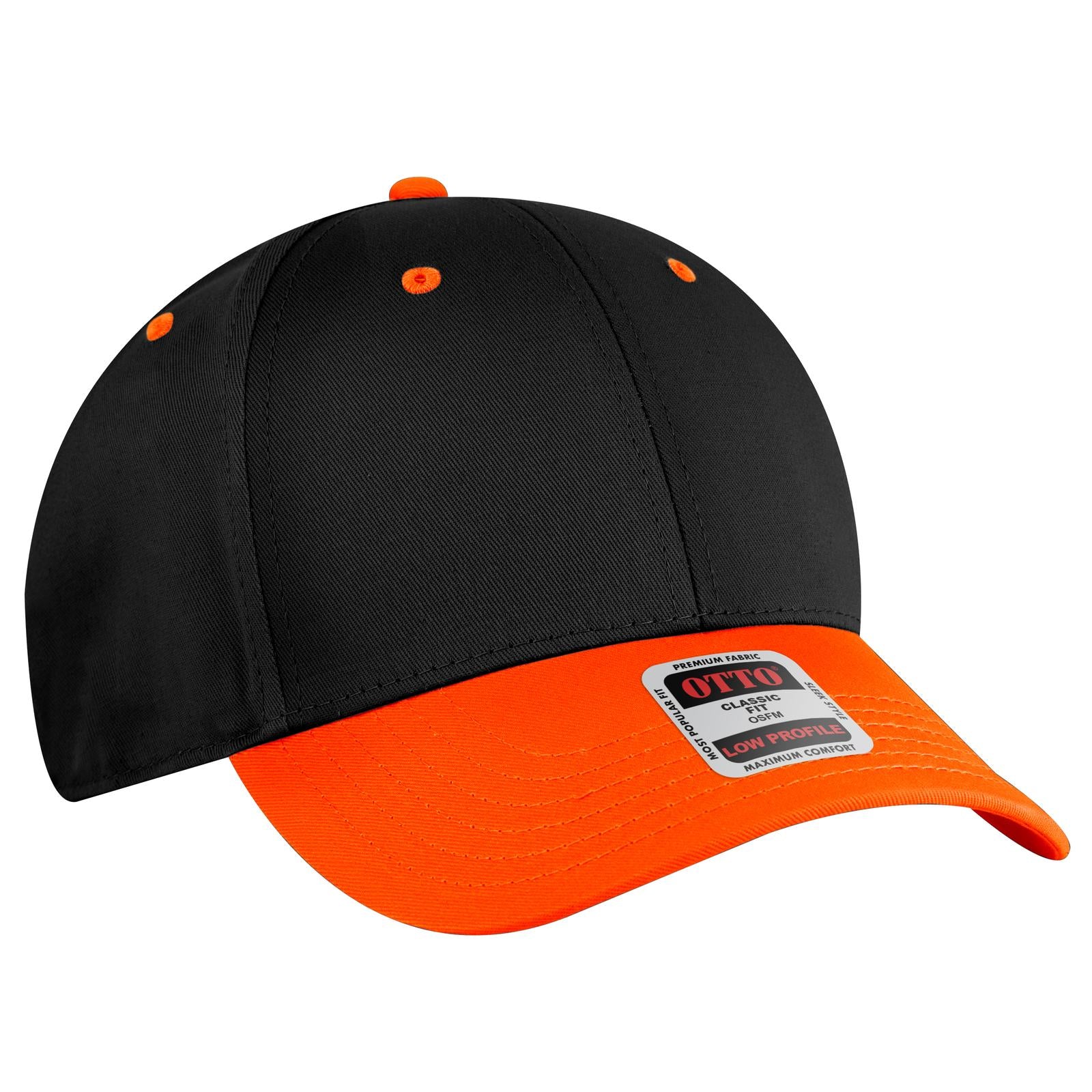 Custom Embroidered or DTF Printed - OTTO CAP® 6 Panel Low Profile Baseball Cap