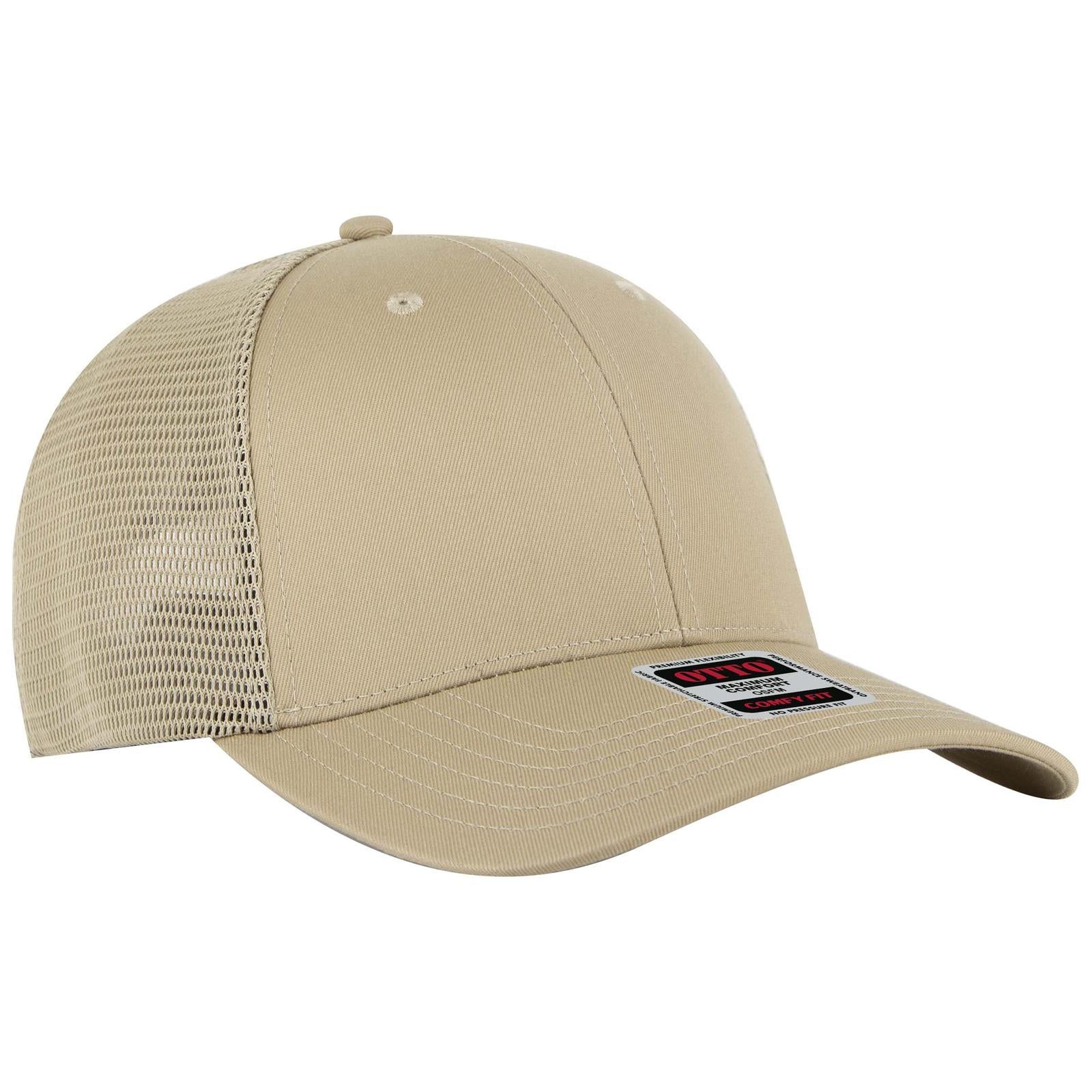 Custom Embroidered or DTF Printed - OTTO CAP® OTTO COMFY FIT® 6 Panel Low Profile Mesh Back Trucker Hat